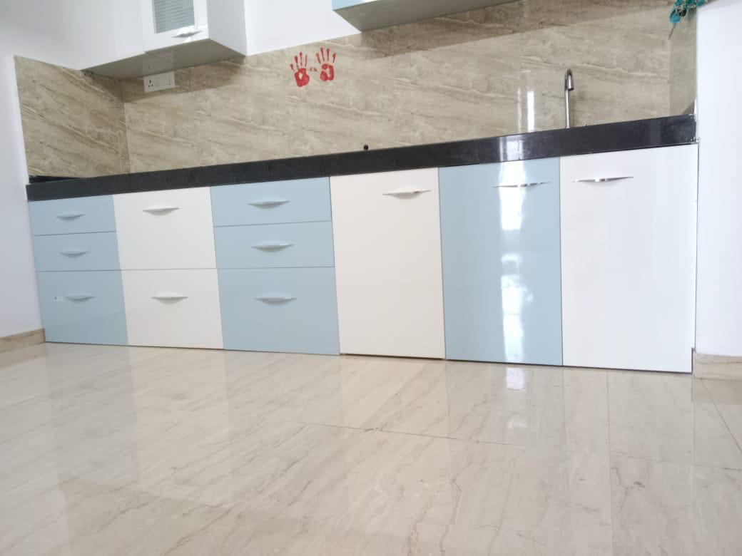 2BHK Available on rent in Mhalunge with kitchen trolleys