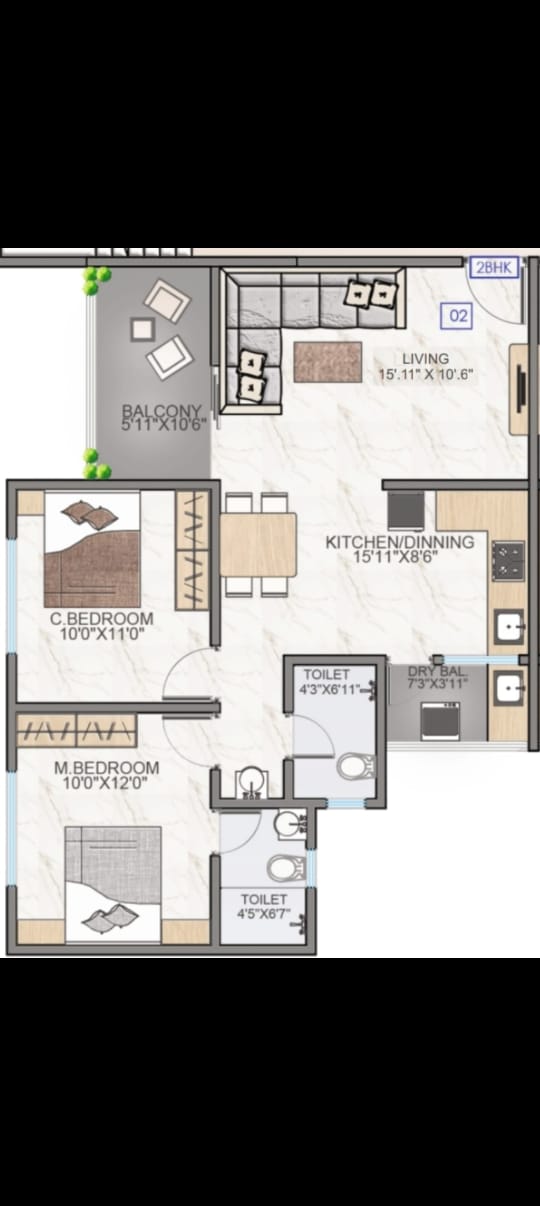Brand new 2 BHK for sell in Pimpale nilakh