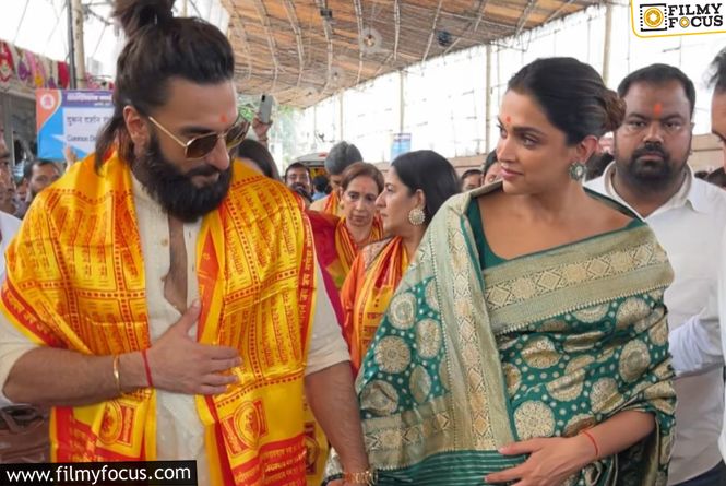 Deepika Padukone And Ranveer Singh Seek Blessings At Siddhivinayak Temple