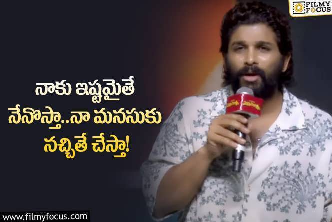 Allu Arjun: ఇష్టమైన వారిపై ప్రేమ చూపించాలి.. బన్నీ కామెంట్స్ వైరల్!