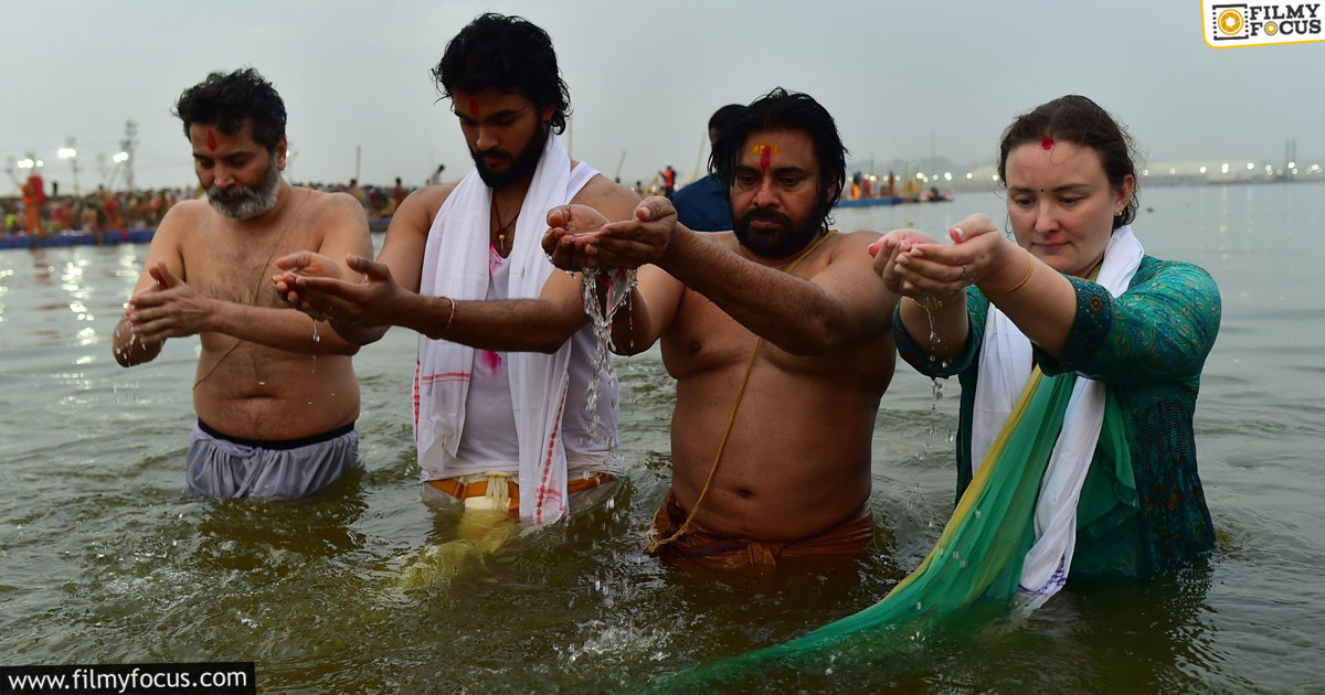 Pawan Kalyan and Family Visit Maha Kumbh Mela