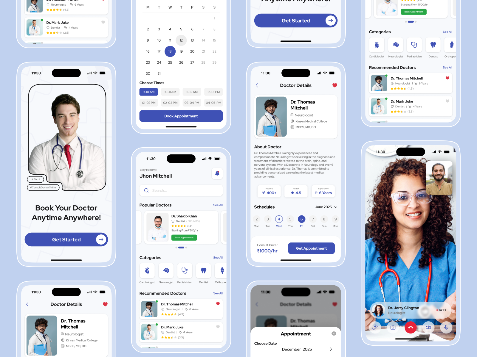 Doctor Appointment App UI/UX Design