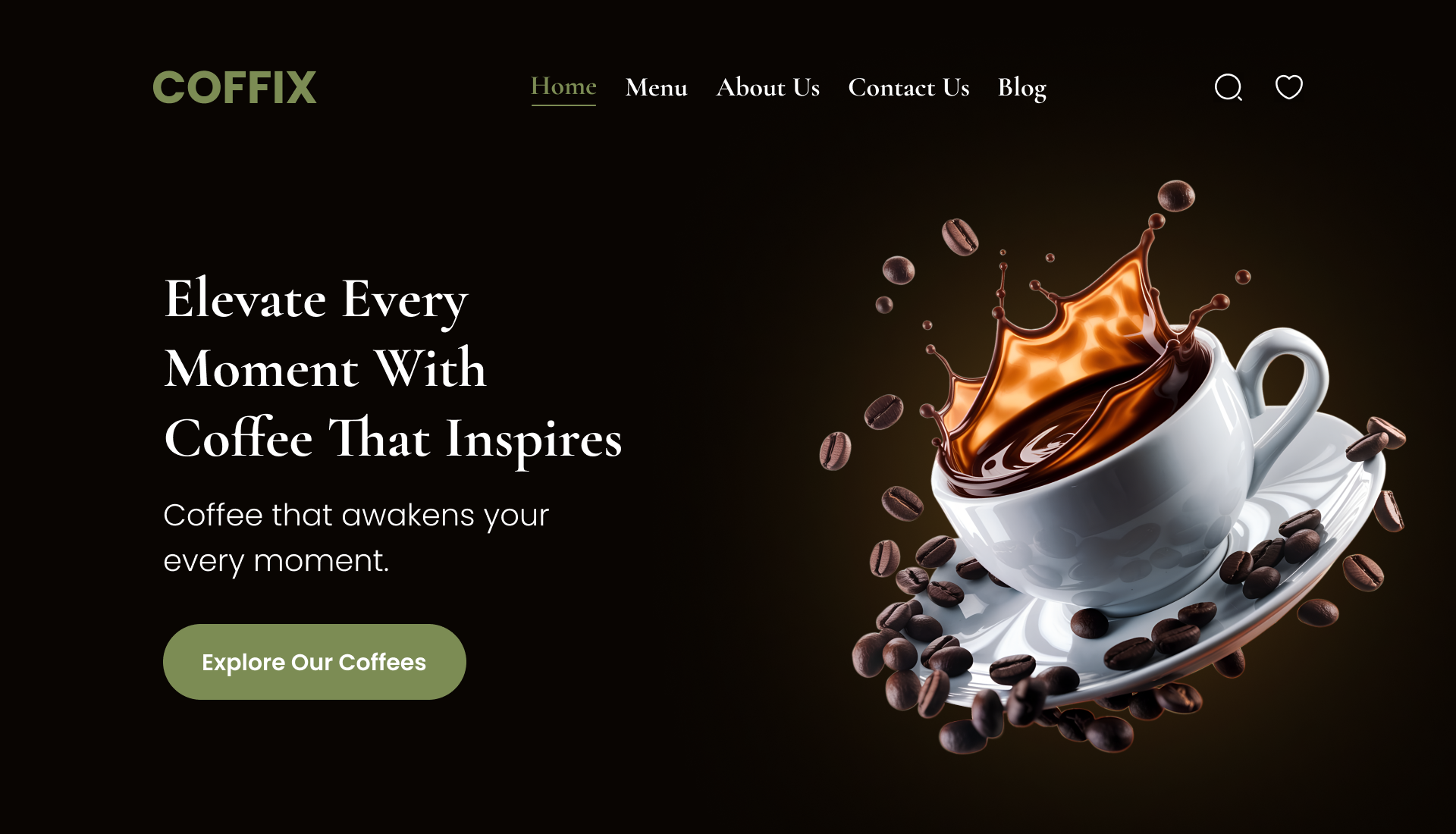 COFFIX - Cafe Website UI/UX