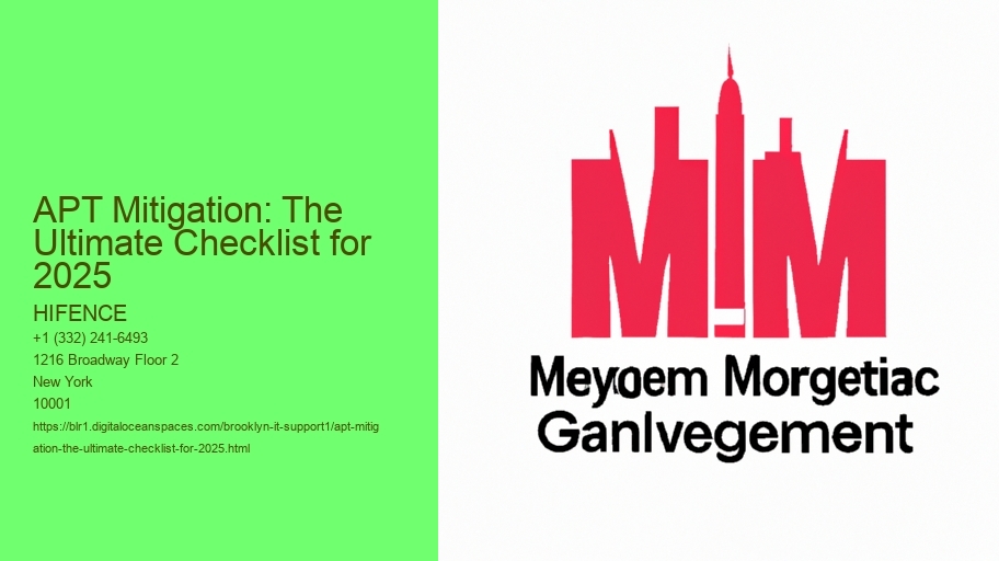 APT Mitigation: The Ultimate Checklist for 2025