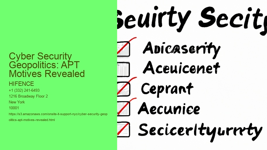 Cyber Security Geopolitics: APT Motives Revealed