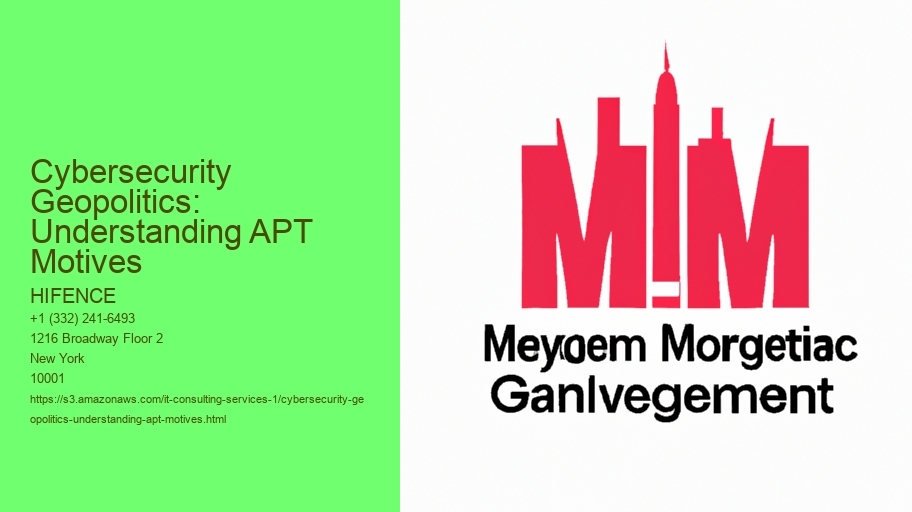 Cybersecurity Geopolitics: Understanding APT Motives