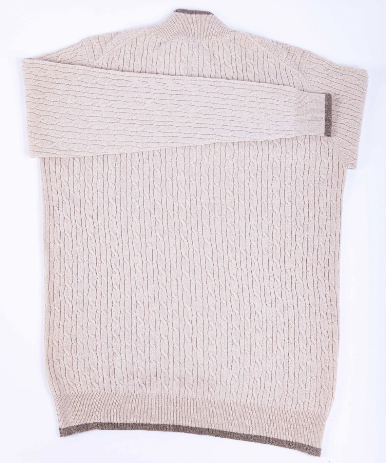 KNB11 - Small Cable , Quarter Zip Jumper  detail view