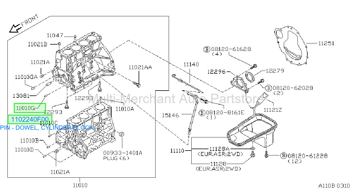 PIN - DOWEL, CYLINDER BLOCK