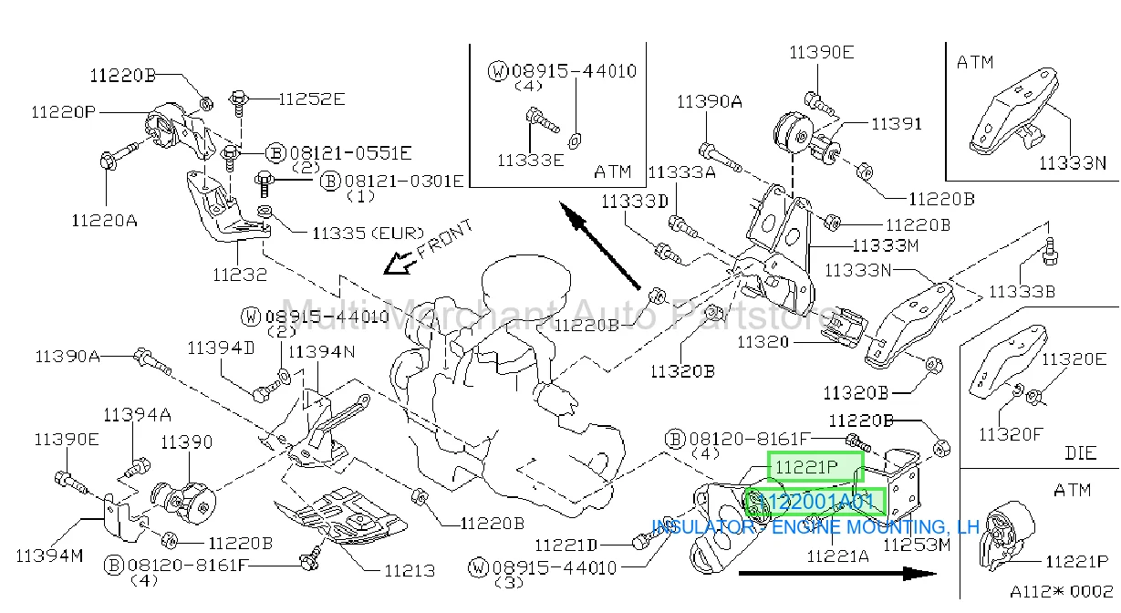 INSULATOR - ENGINE MOUNTING, LH
