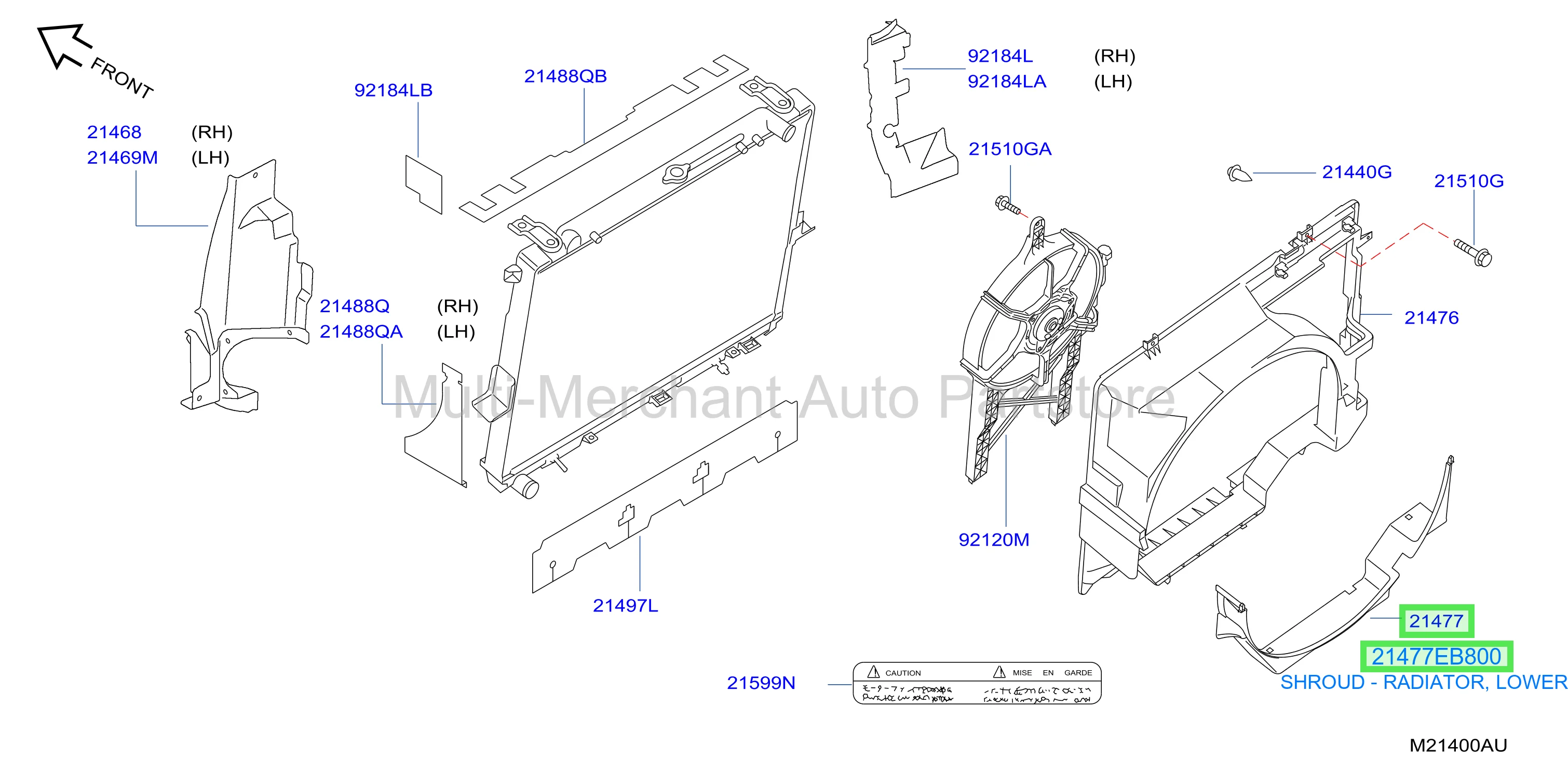SHROUD - RADIATOR, LOWER