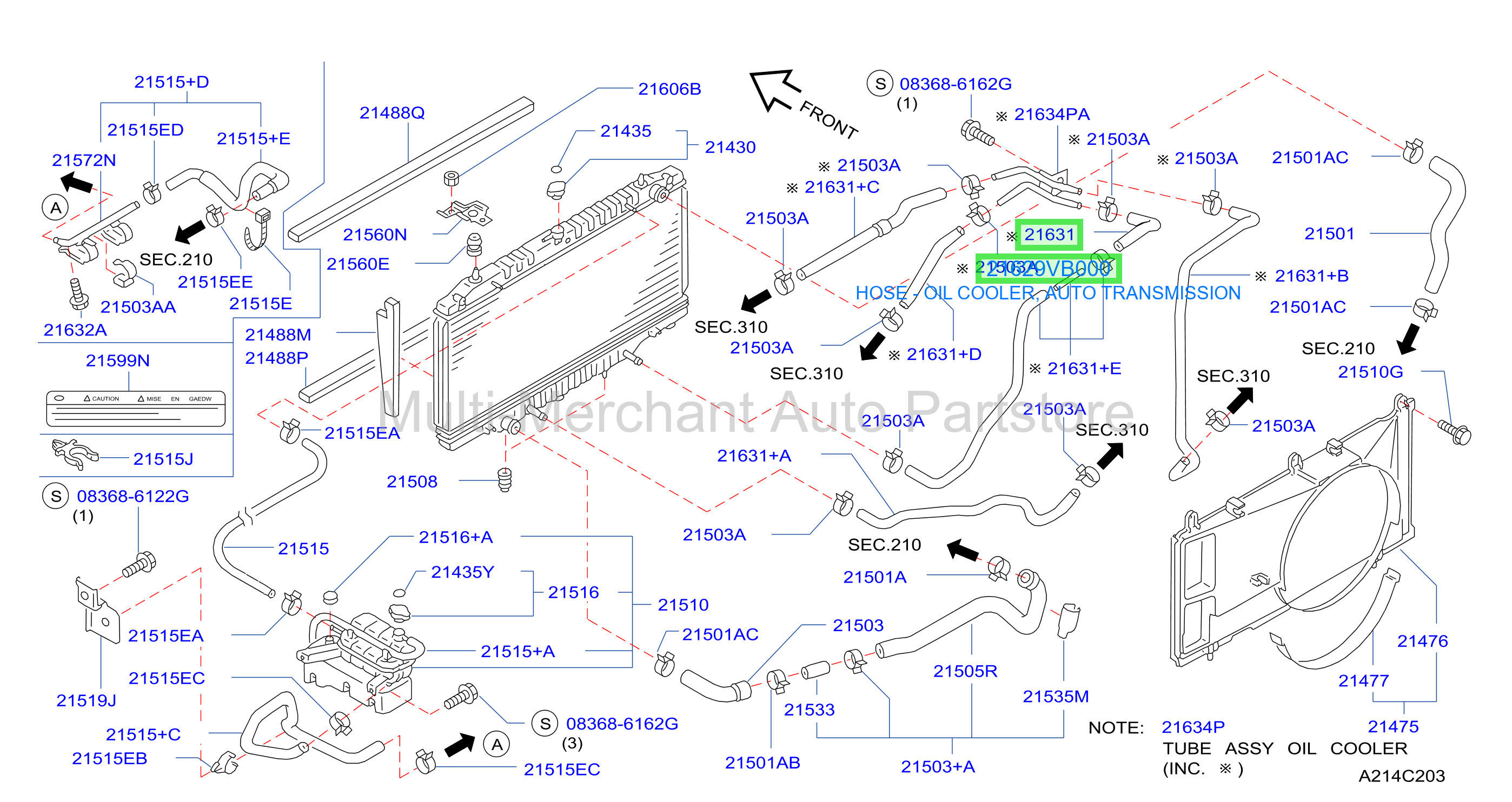HOSE - OIL COOLER, AUTO TRANSMISSION