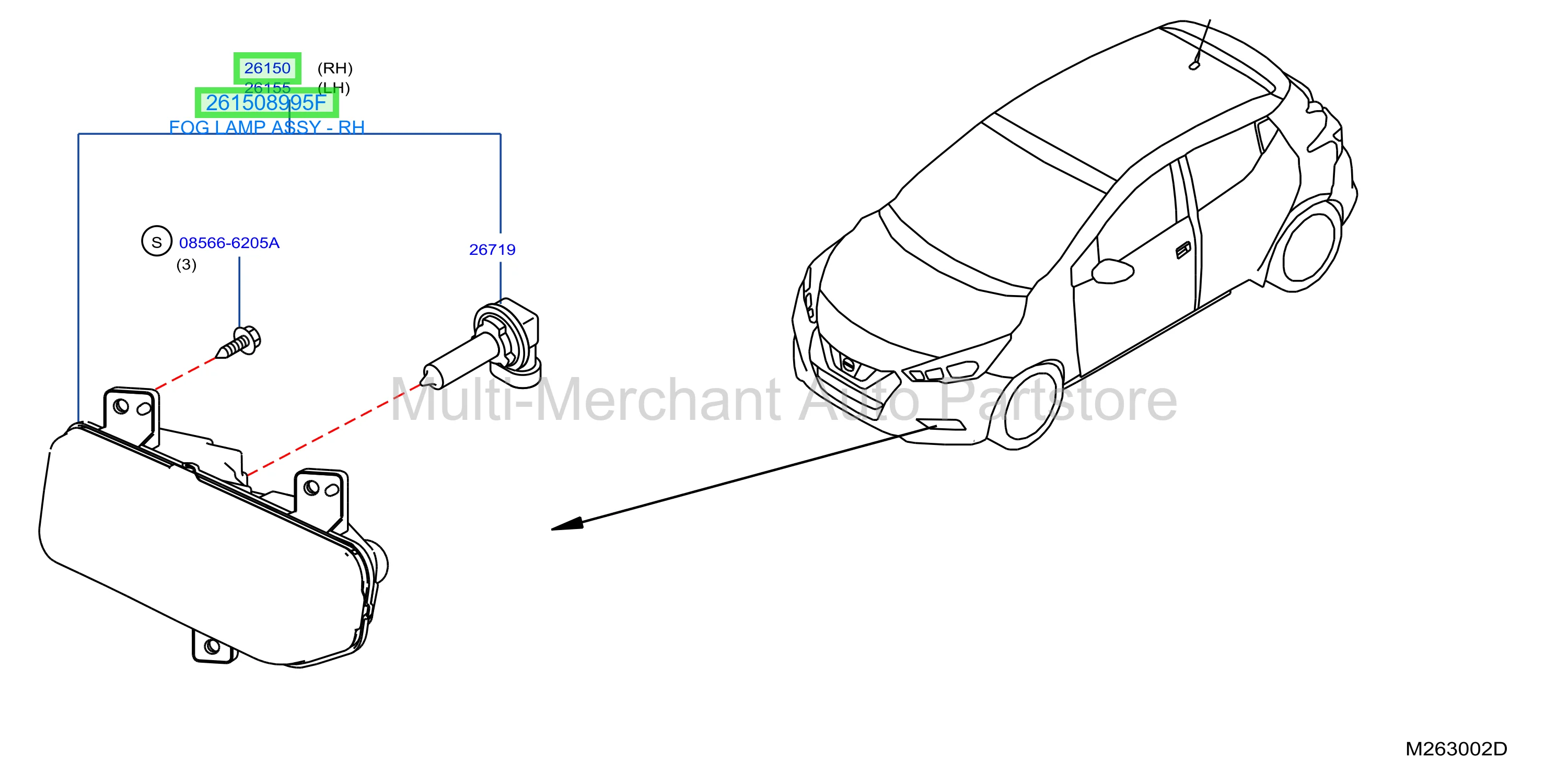 FOG LAMP ASSY - RH