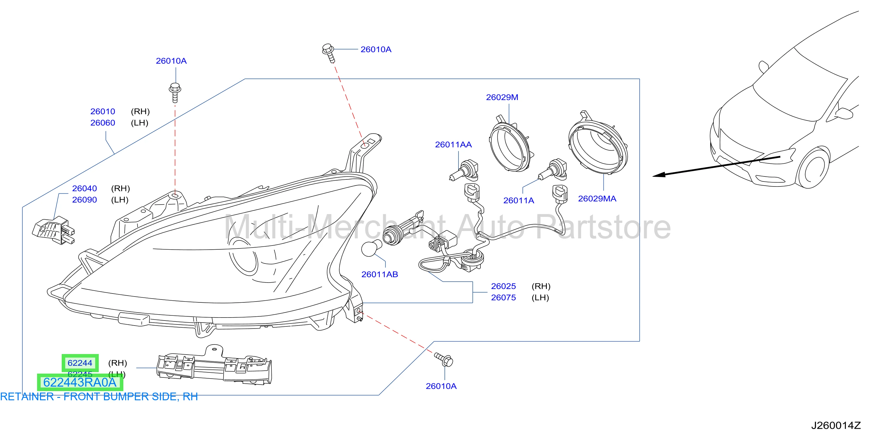 ماسك امامي صدام جانبي يمين
