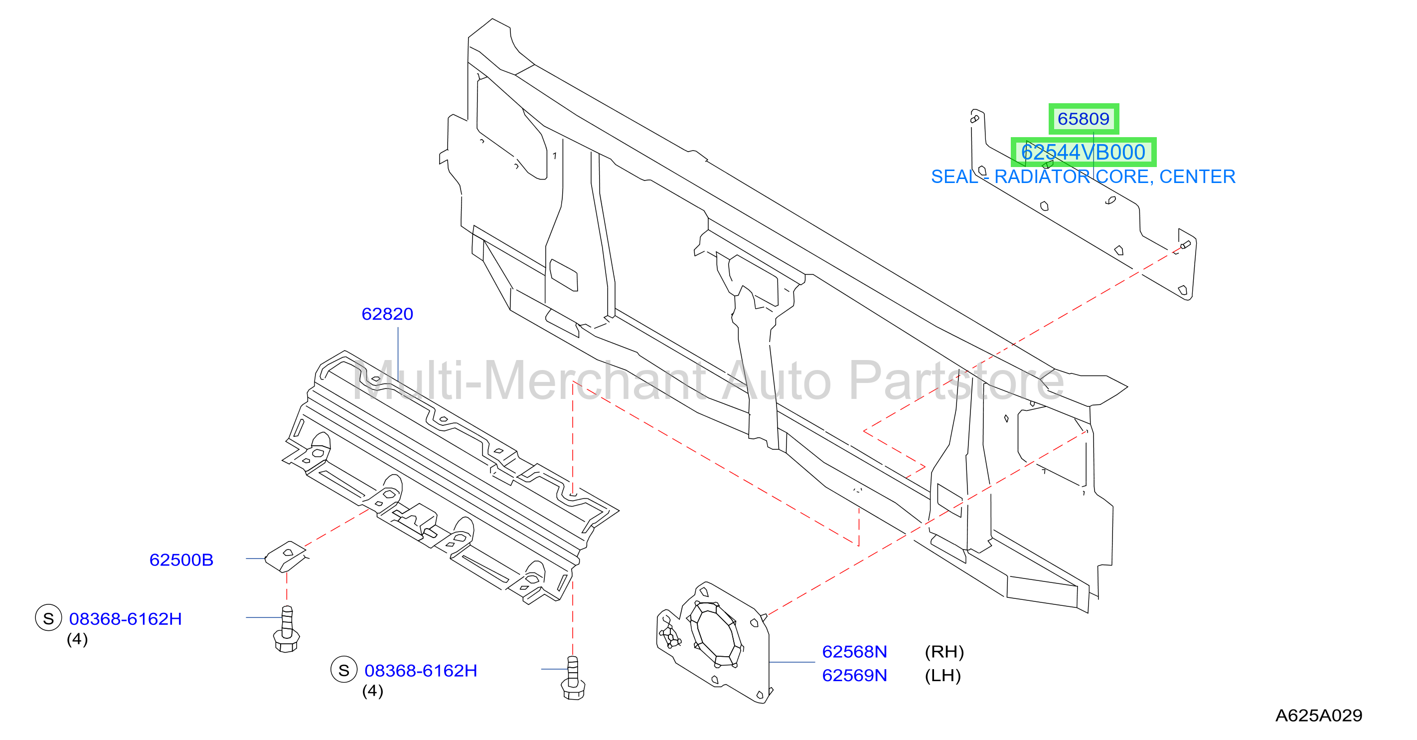 SEAL - RADIATOR CORE, CENTER