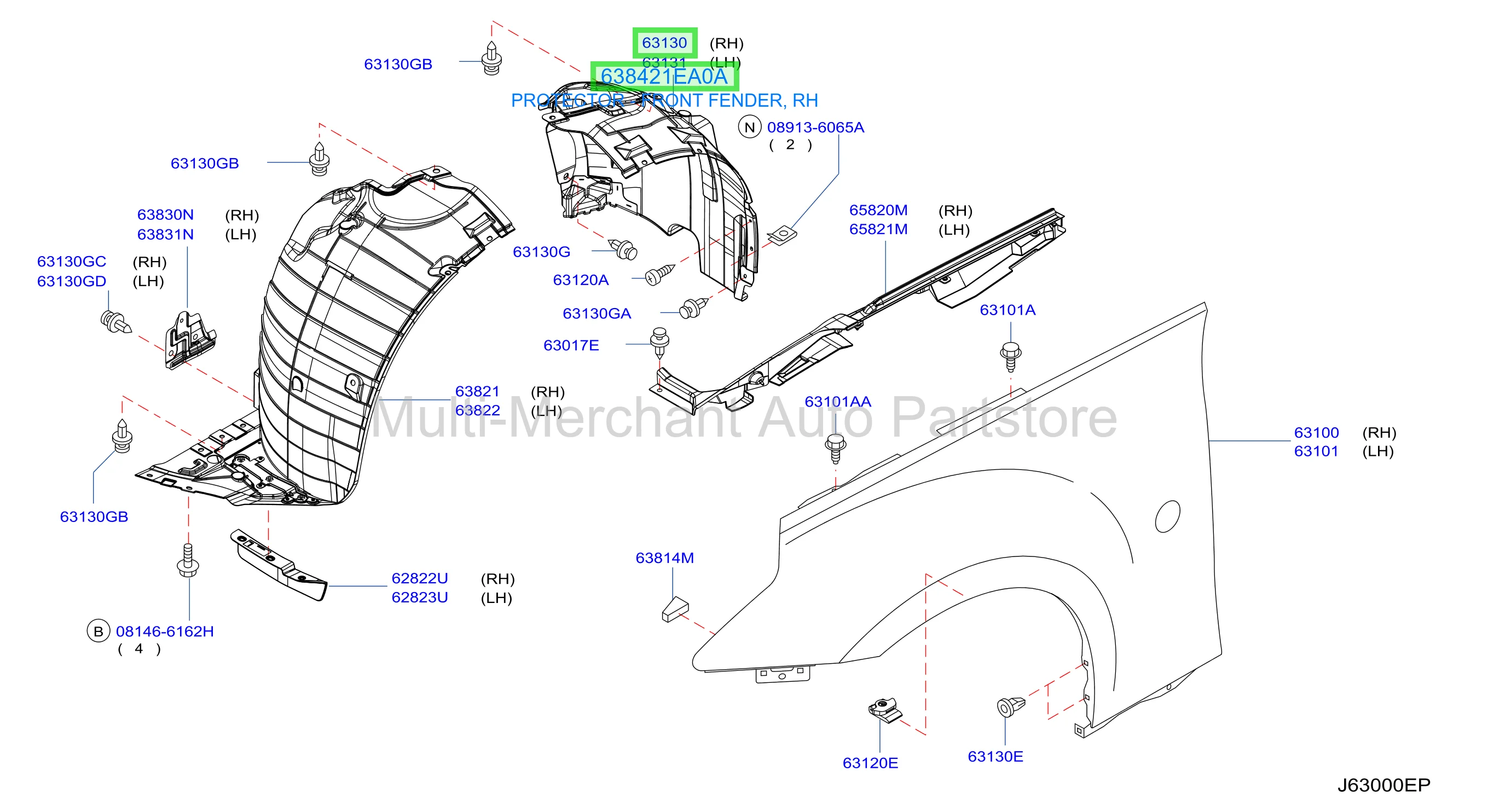 PROTECTOR - FRONT FENDER, RH