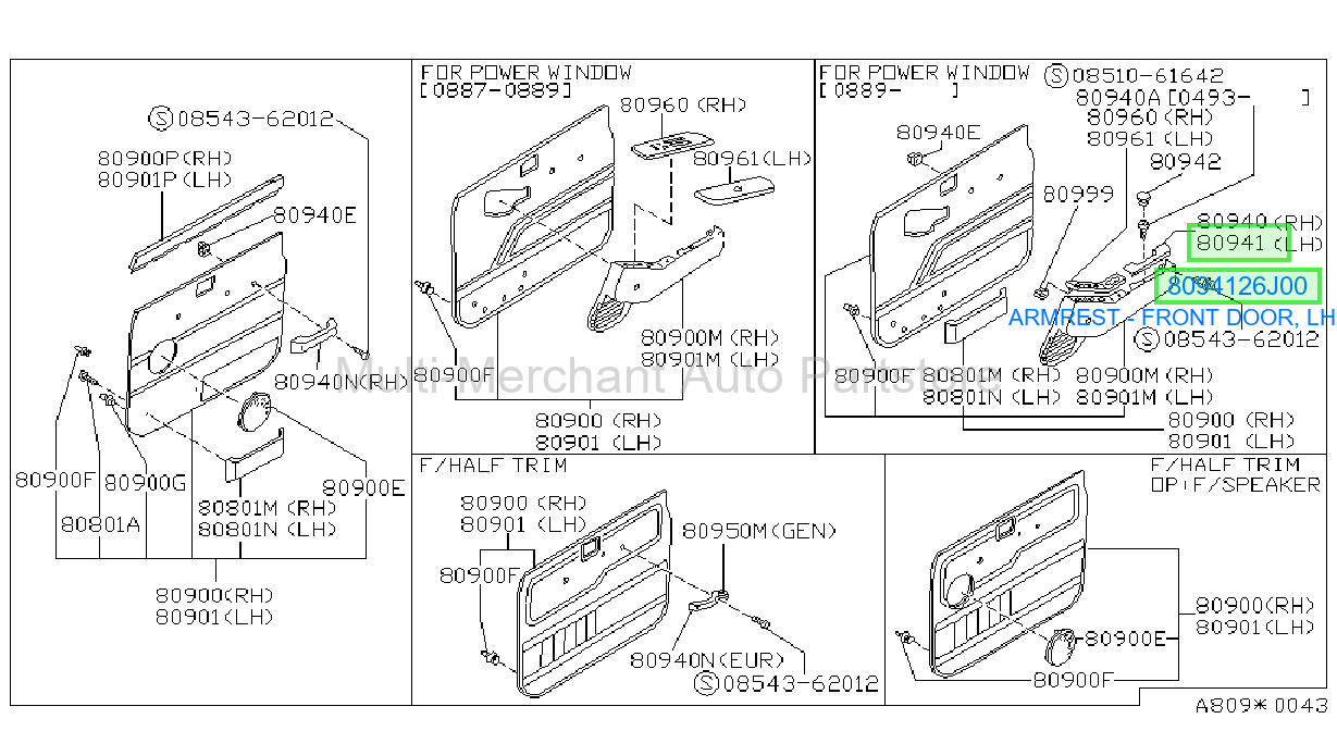 مسند يد امامي باب يسار