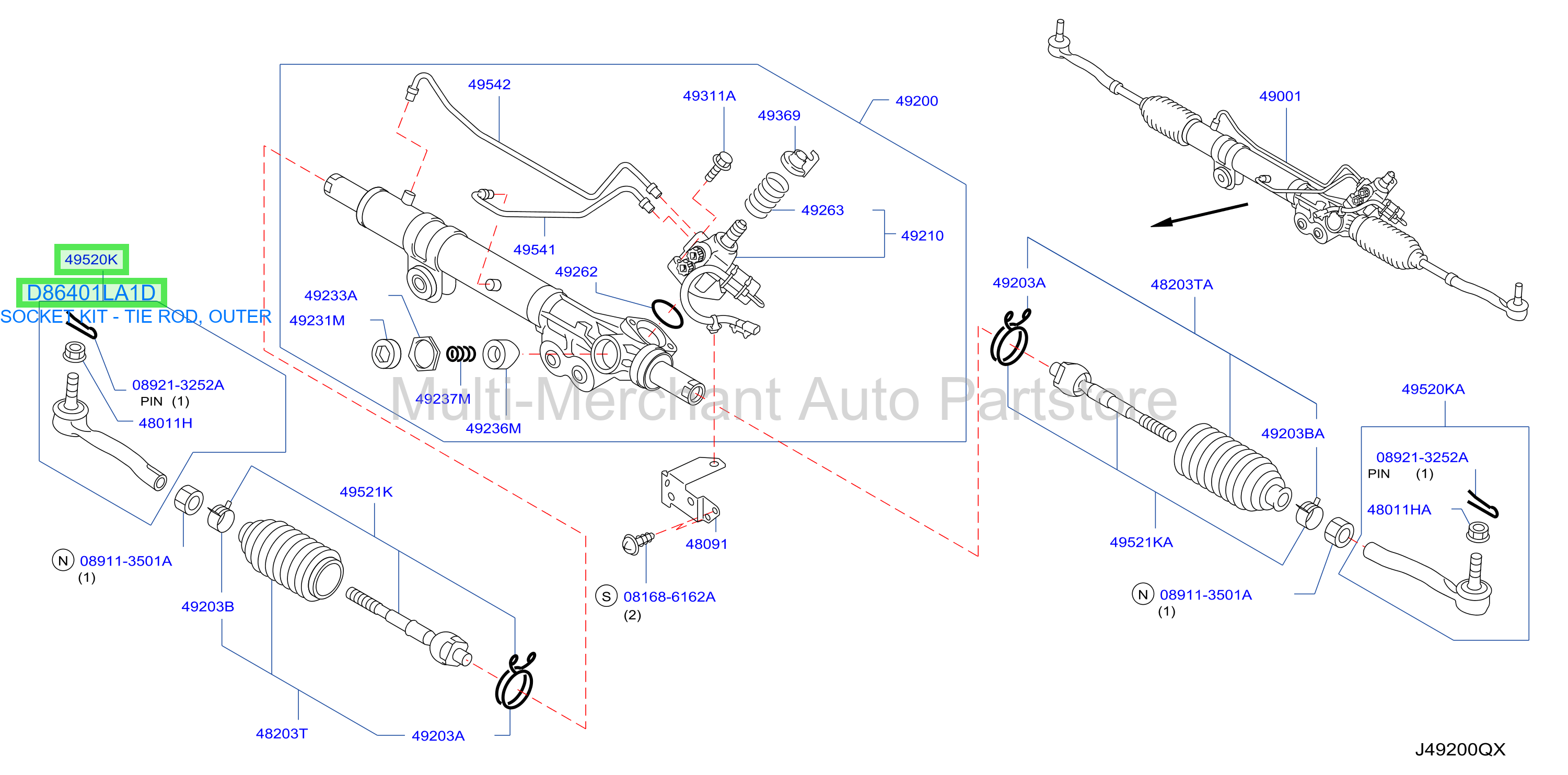 SOCKET KIT - TIE ROD, OUTER