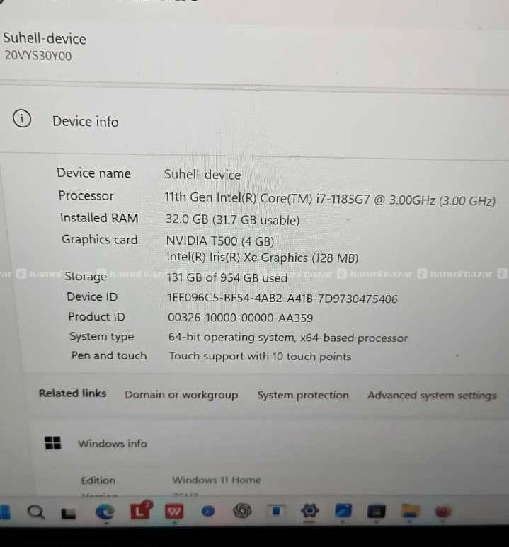 Lenovo P14s 
32gb ram 4gm Nvidia graphics 1tb ssd