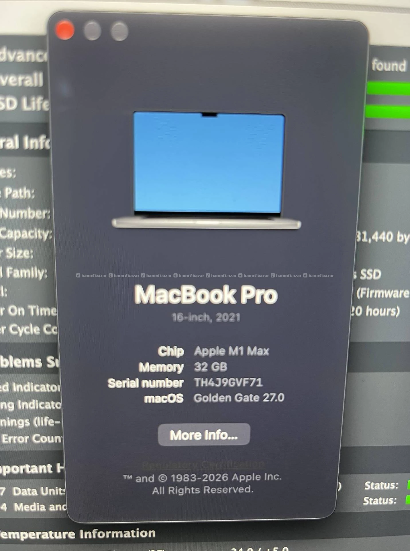 Mac book m1 max 32/1tb 3