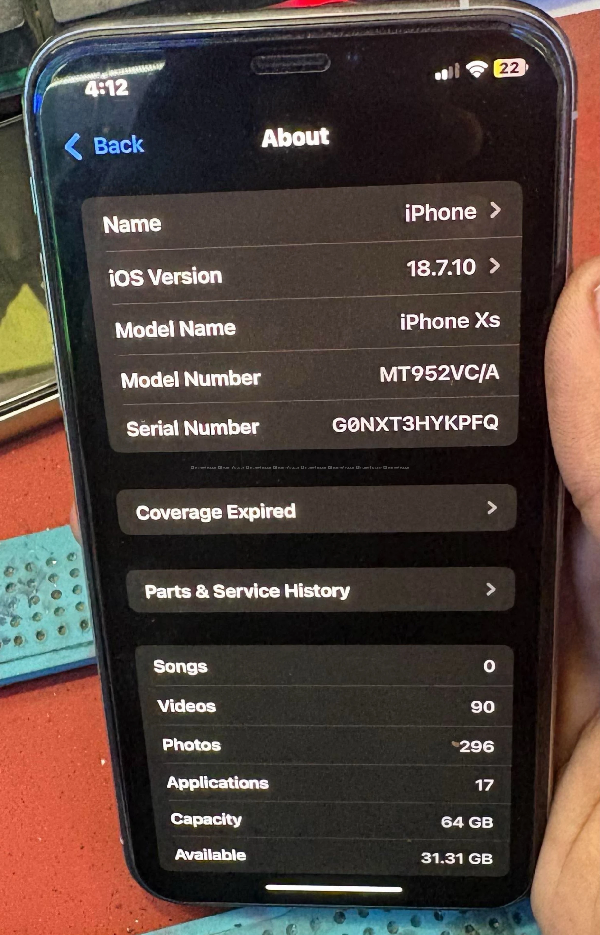 Iphone xs battery change