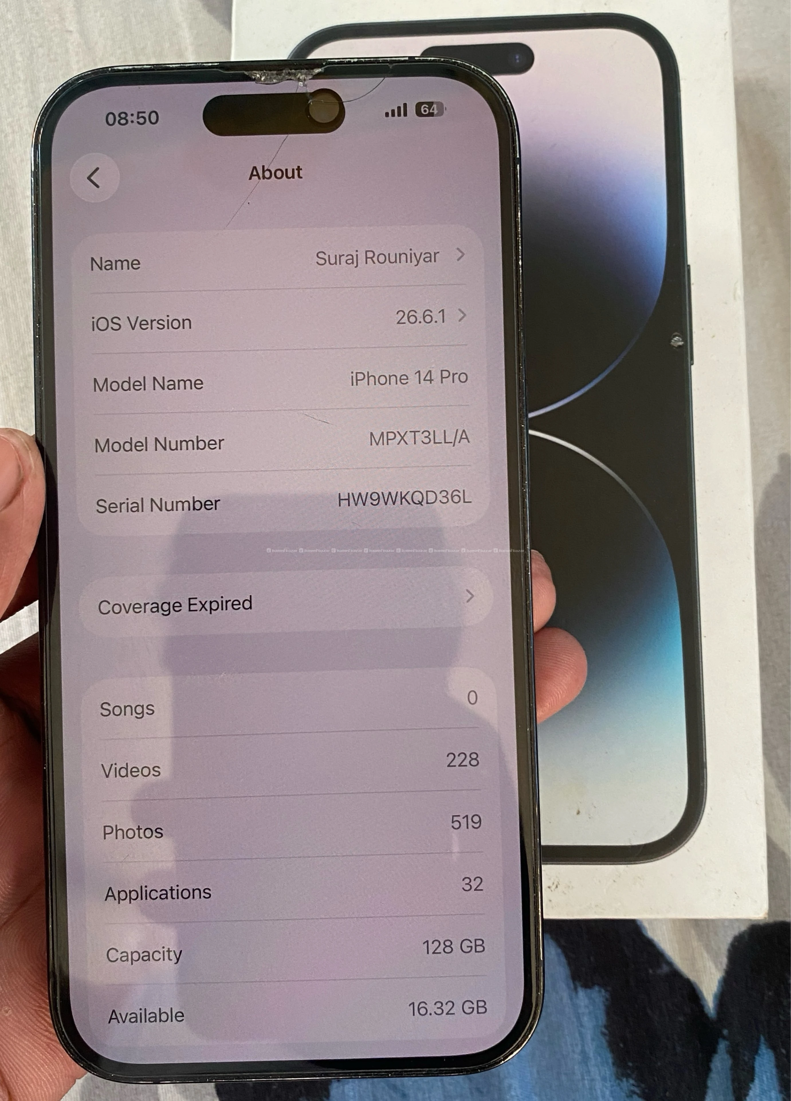 iPhone 14 Pro for sale with 91%battery health 5