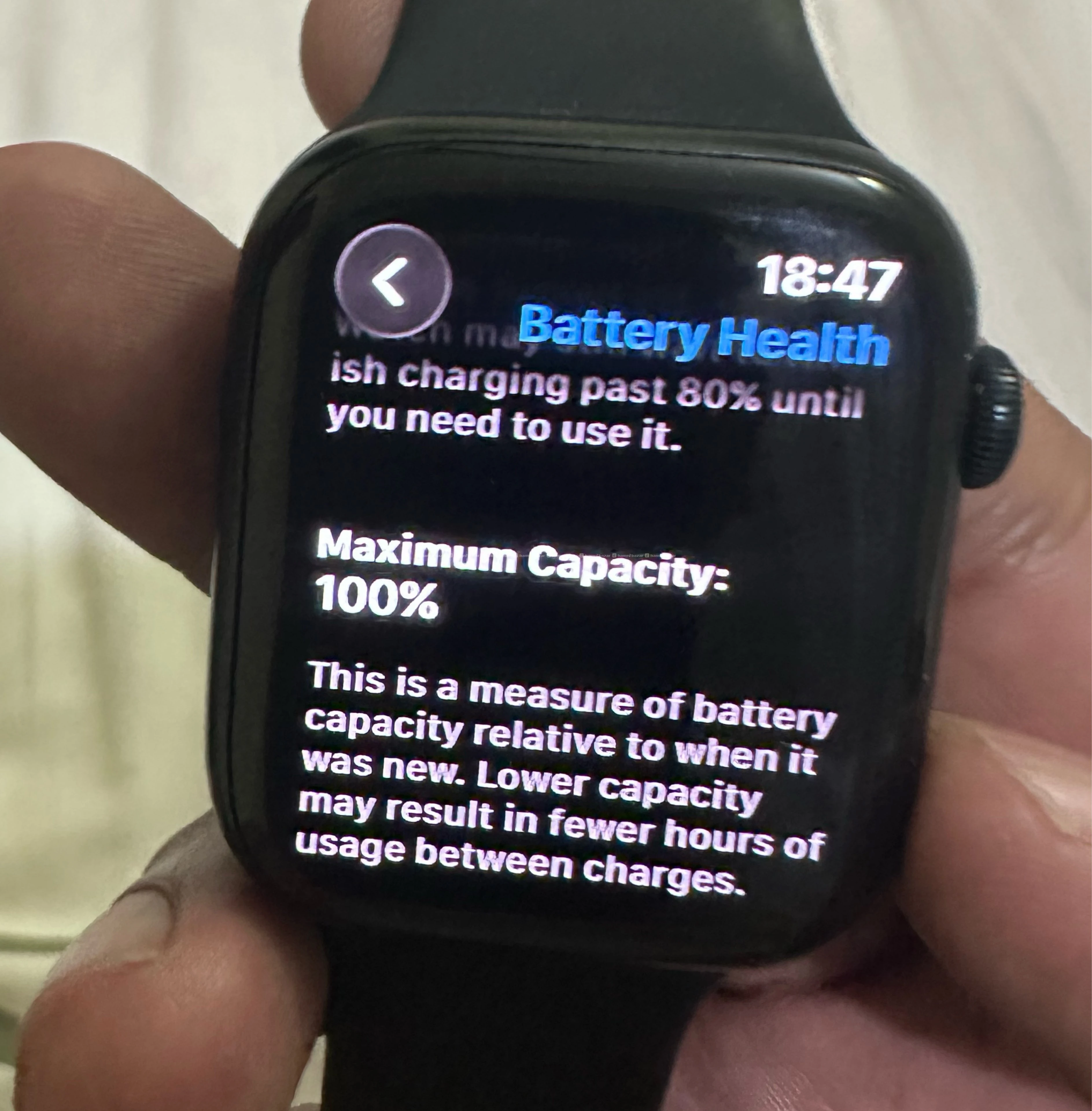 Apple watch series 9 45mm black 100% Battery