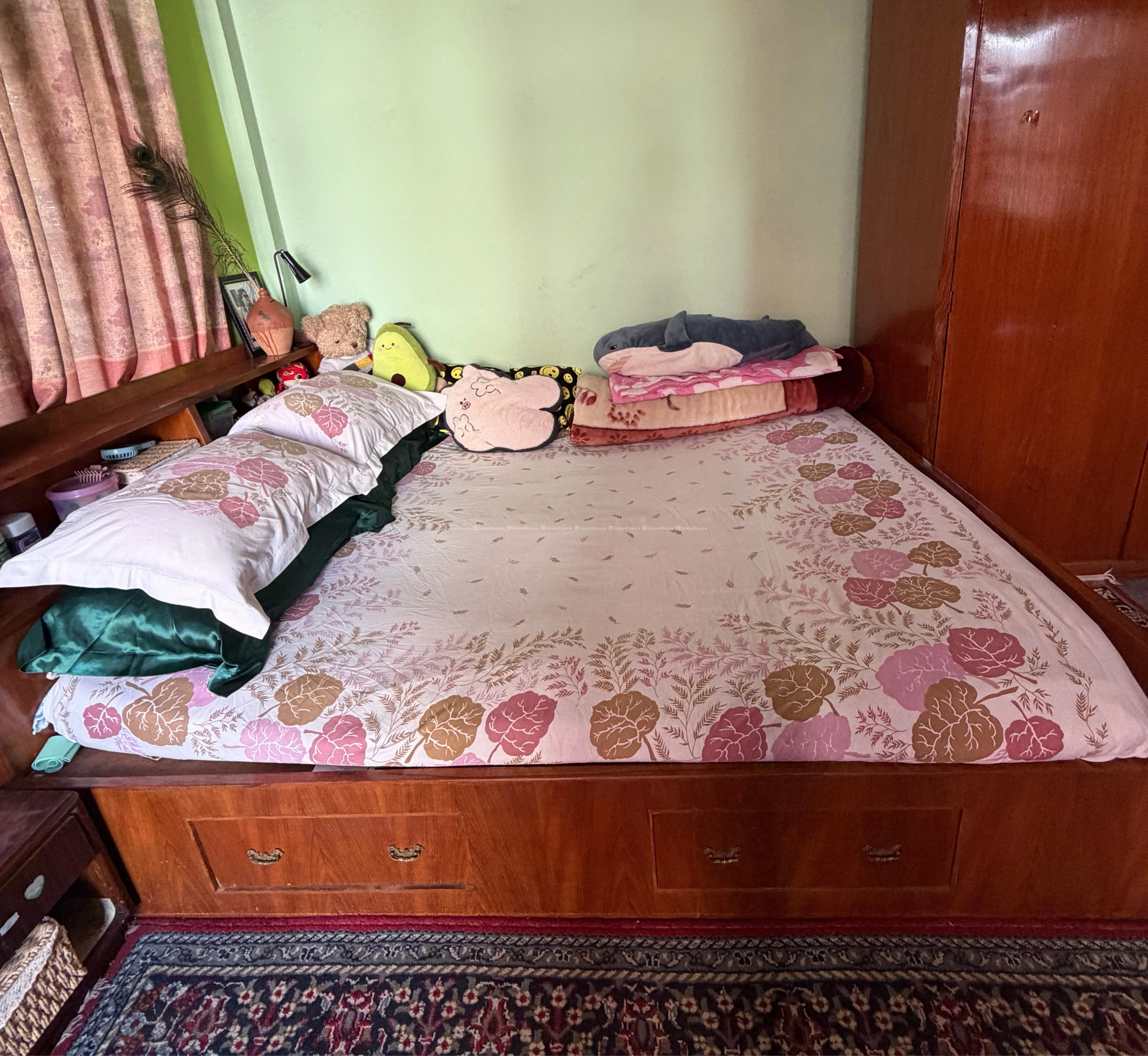 Wooden bed