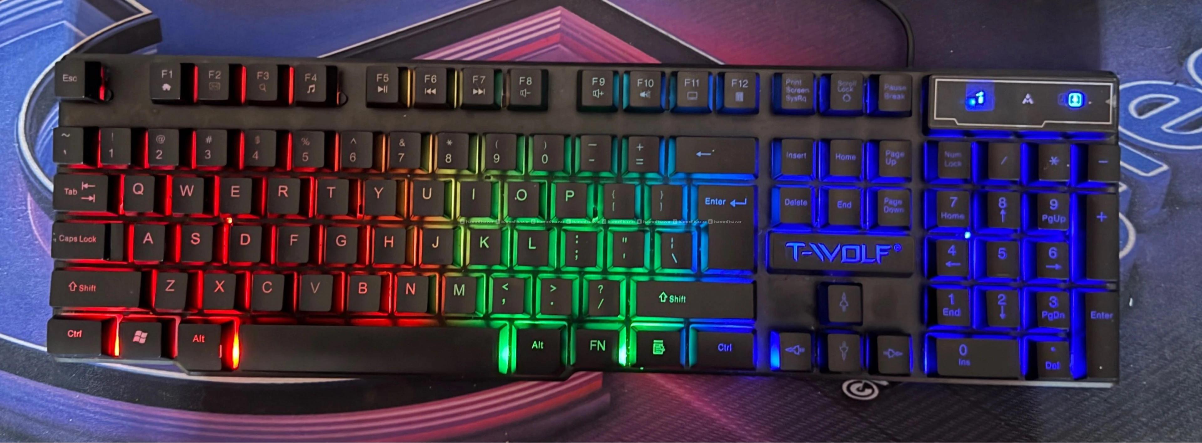 T-WOLF T20 RGB LED Backlight USB Keyboard