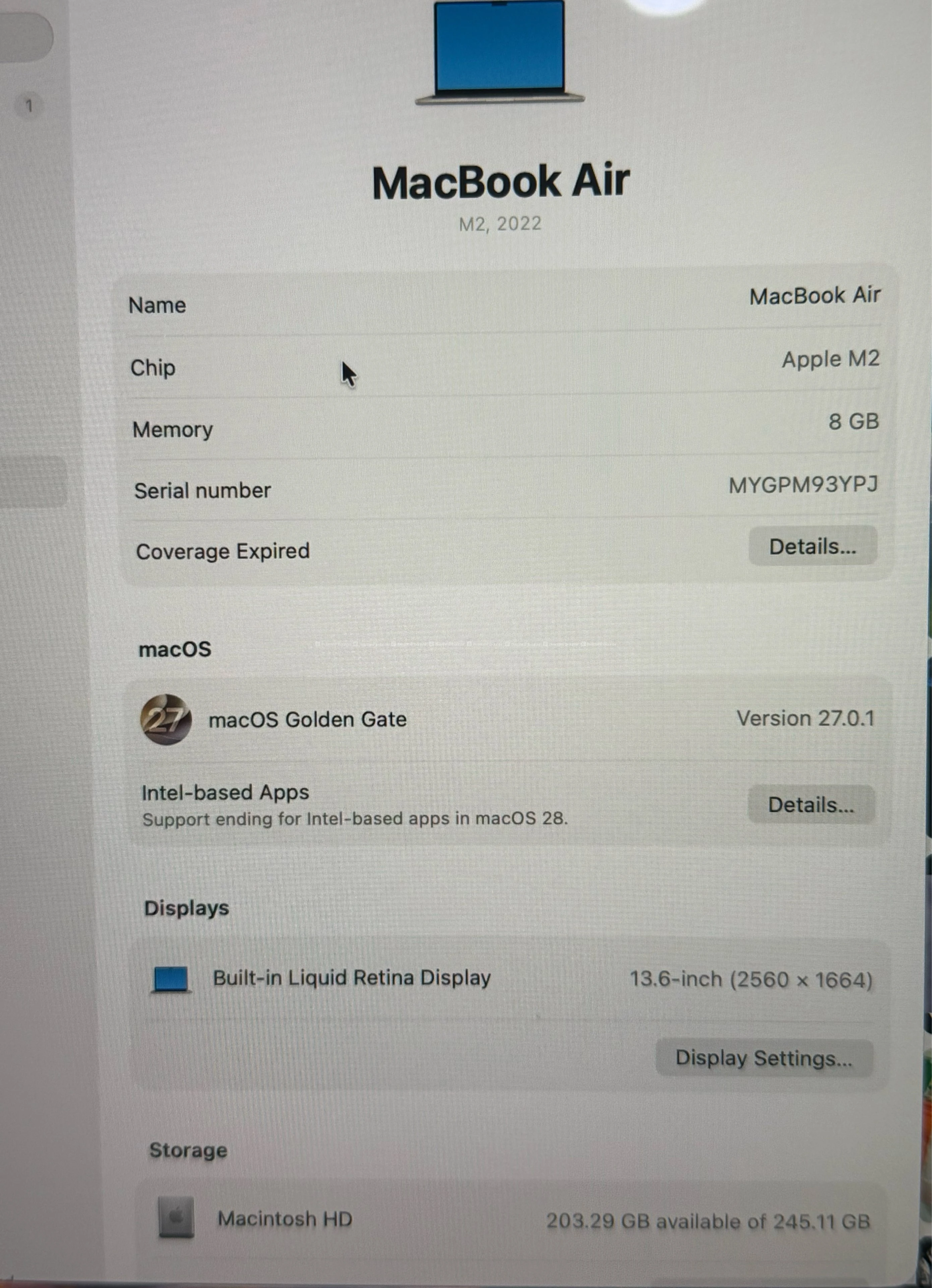 Macbook Air M2 (97% BH and 76 Cycle count) 3