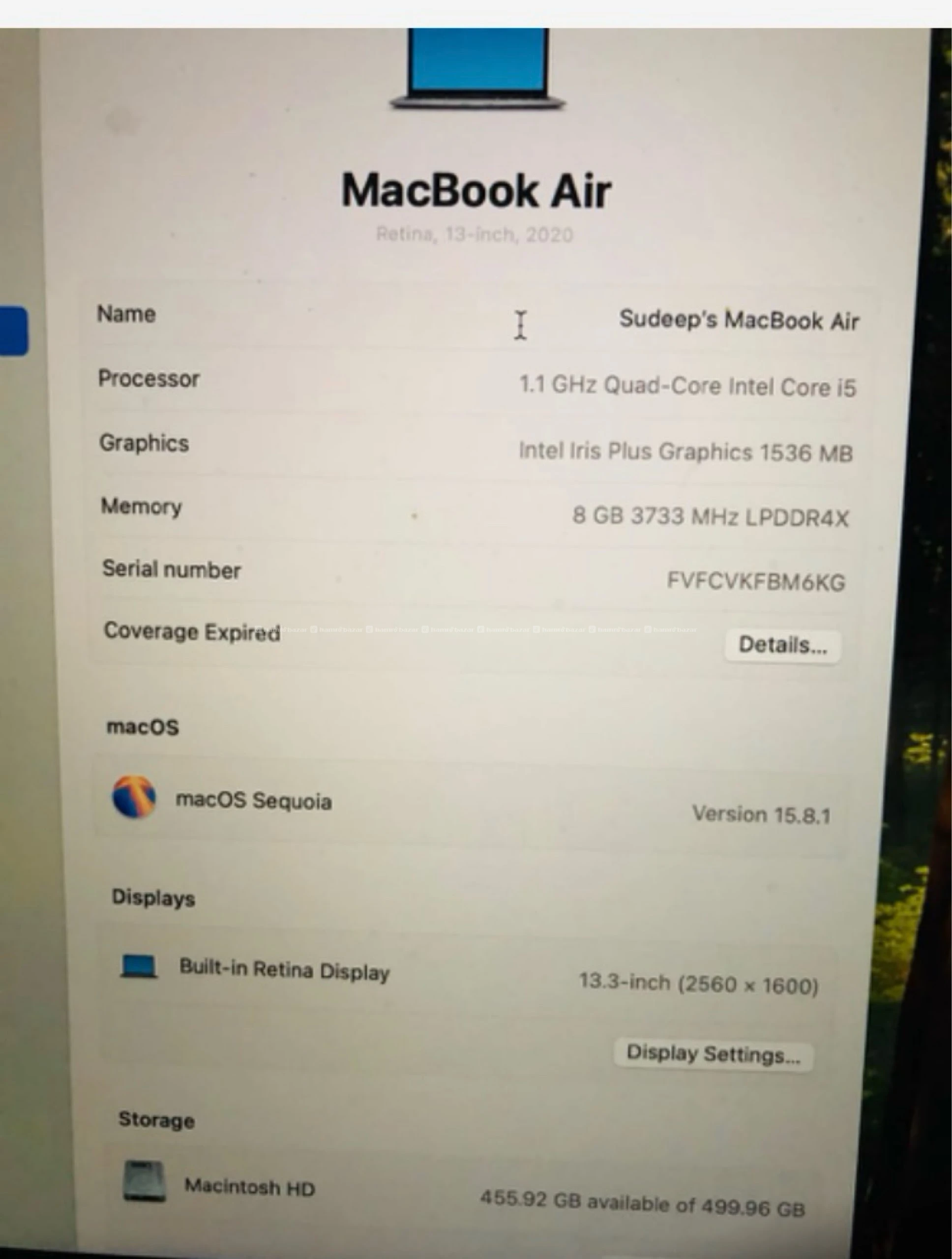 Macbook air 2020 4