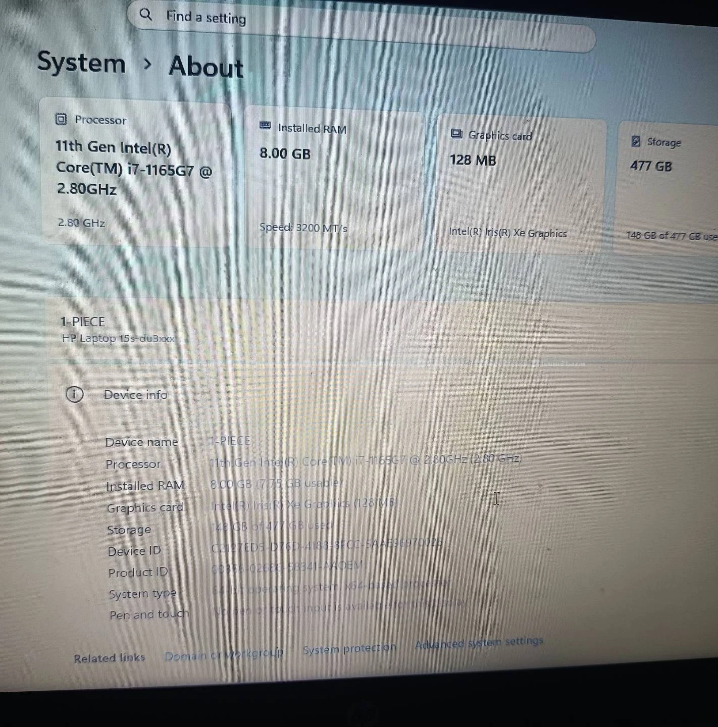 HP Laptop 15s Core i7 11th Gen | 8GB RAM | 512GB 3