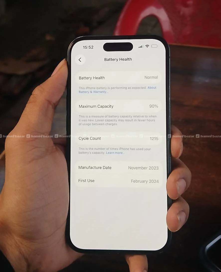 Iphone 15 128 gb mat black 90% battery health 3