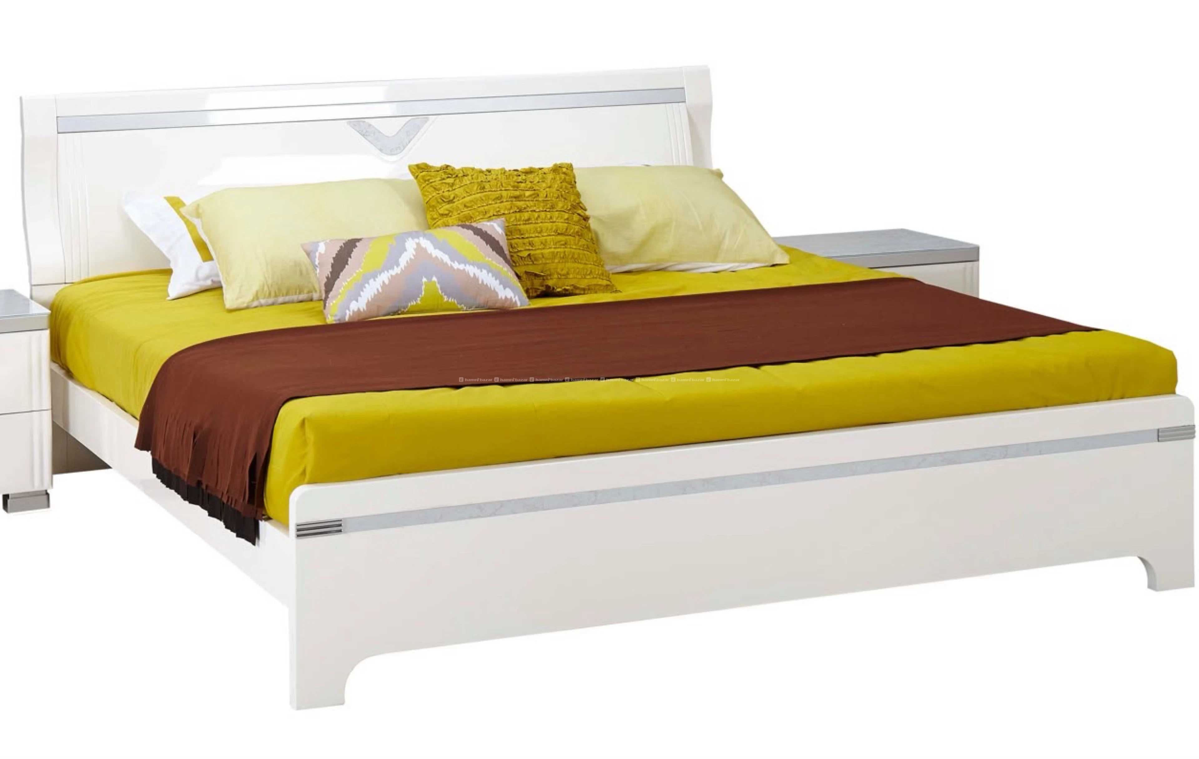 Q&U King Size Bed with Mattress on sell