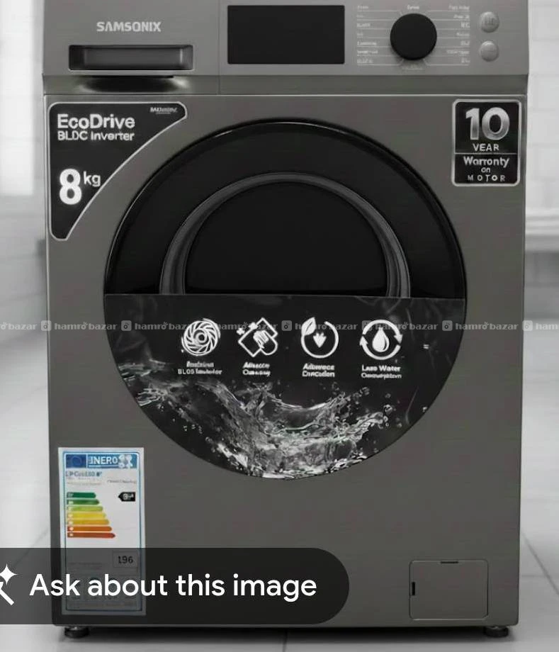 Samsonic front load washing machine 8kg