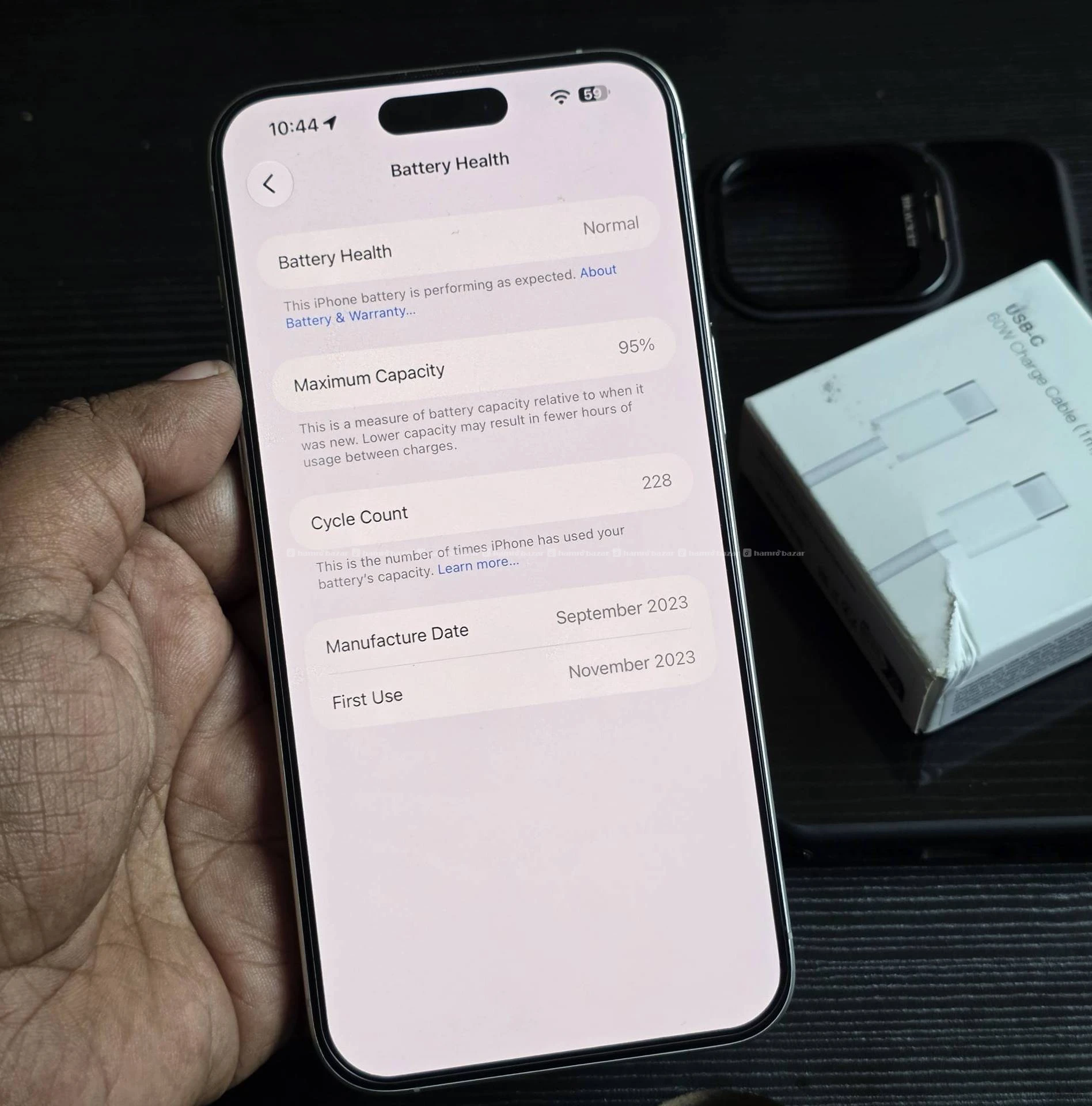 iPhone 15 pro max 256gb, 95% battery health LL/A 2