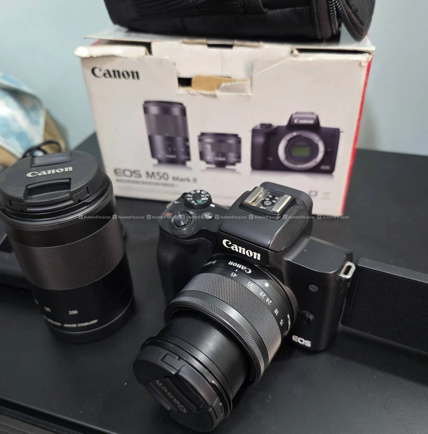 Canon M50 mark II with 15-45 Lens and 55-200 Stm 3