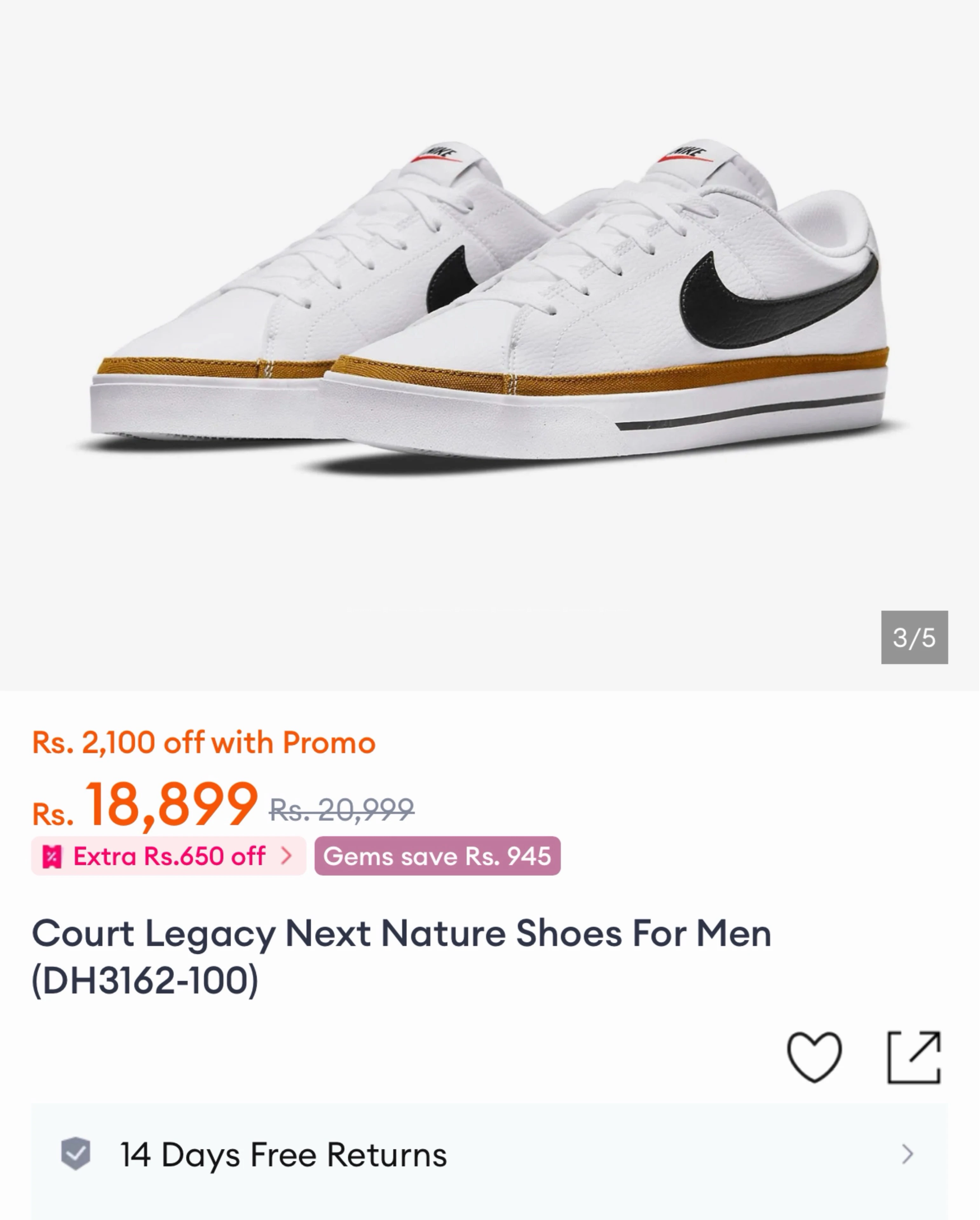 NIKE COURT LEGACY NEXT NATURE SNEAKER 5