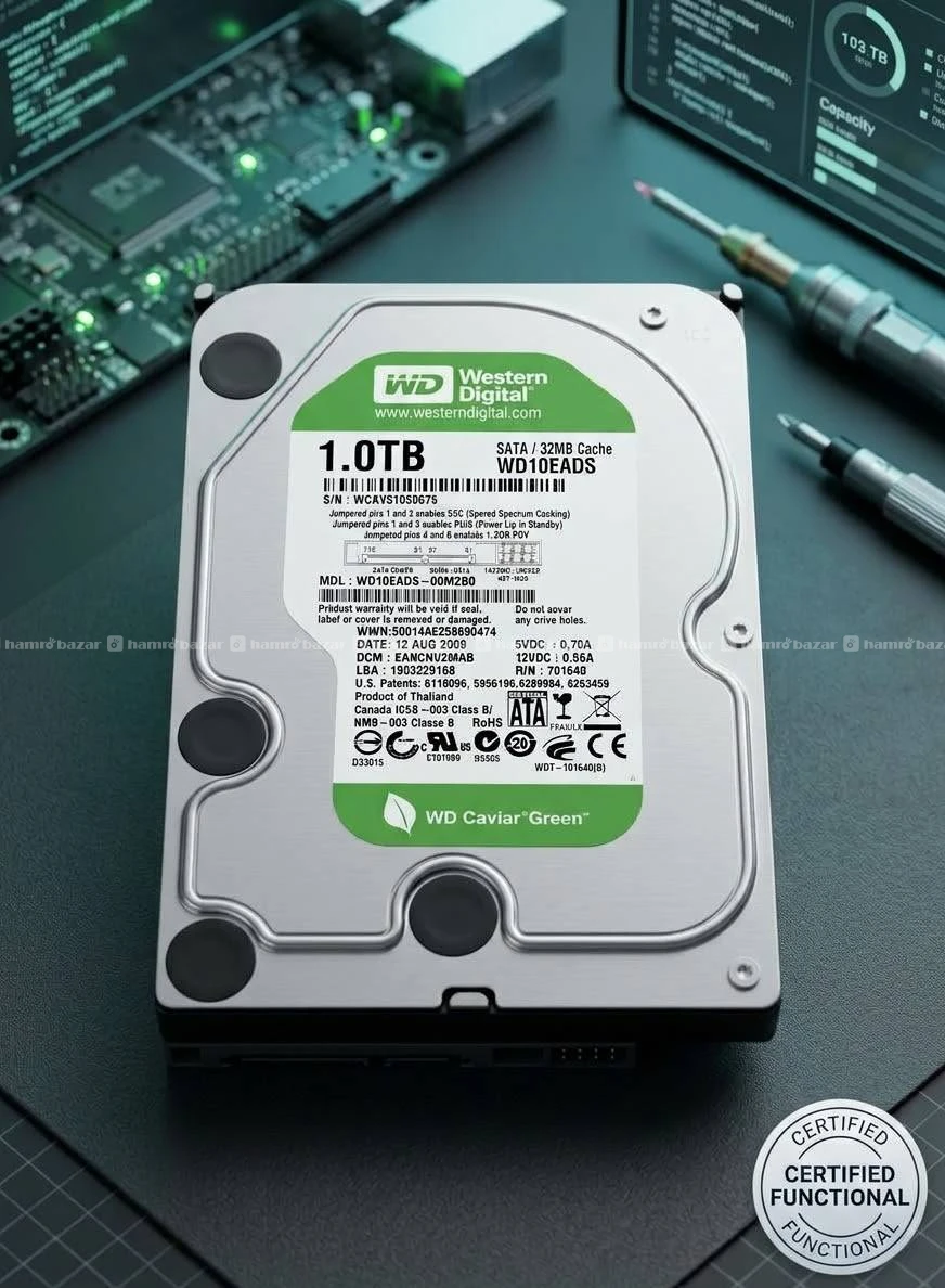 1tb Harddisk Drive Wd Green 1000Gb For Pc & Cctv