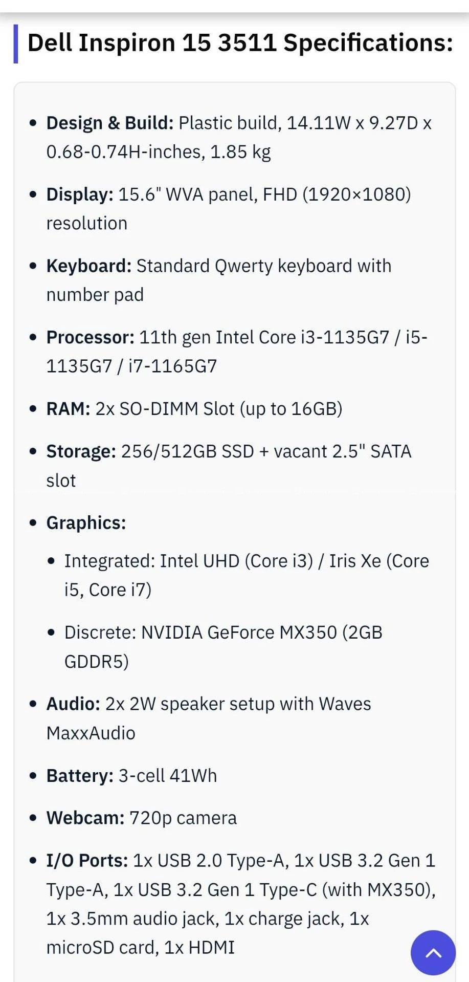 Dell Inspiron laptop 7