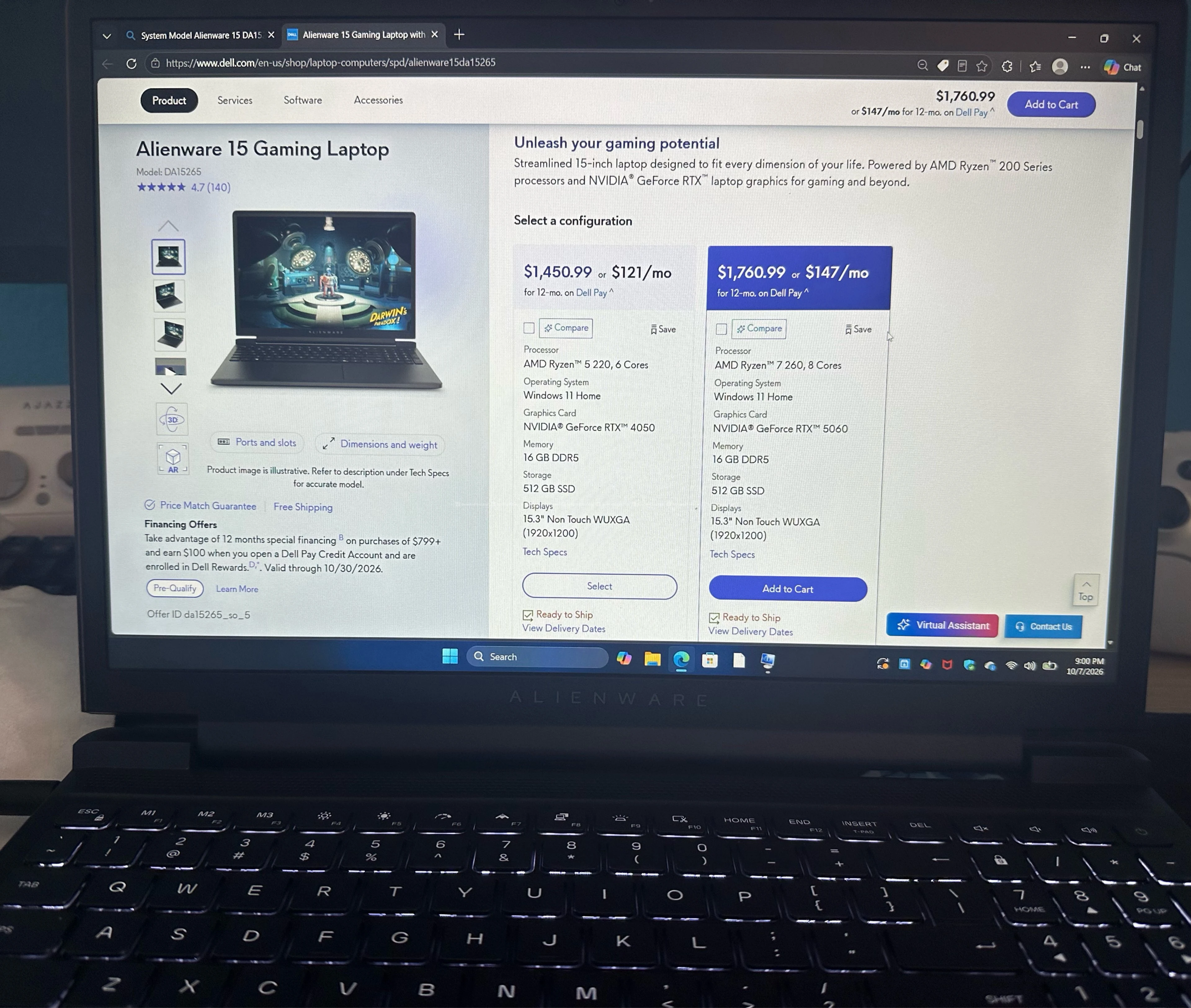 Alienware 15 Gaming Laptop 4