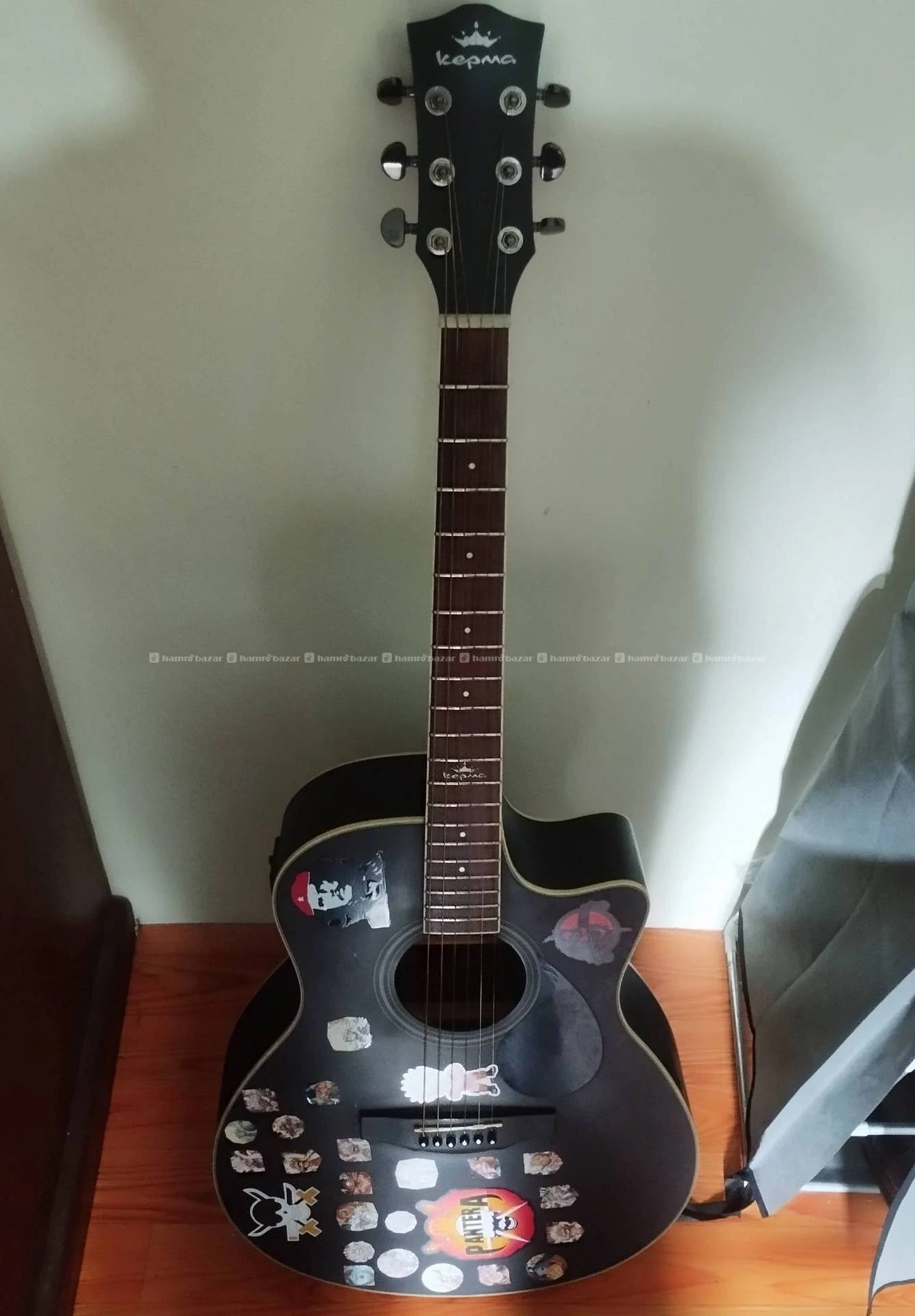 🎸Kepma A1CE-BKM Matte Black Semi-Acoustic Guitar