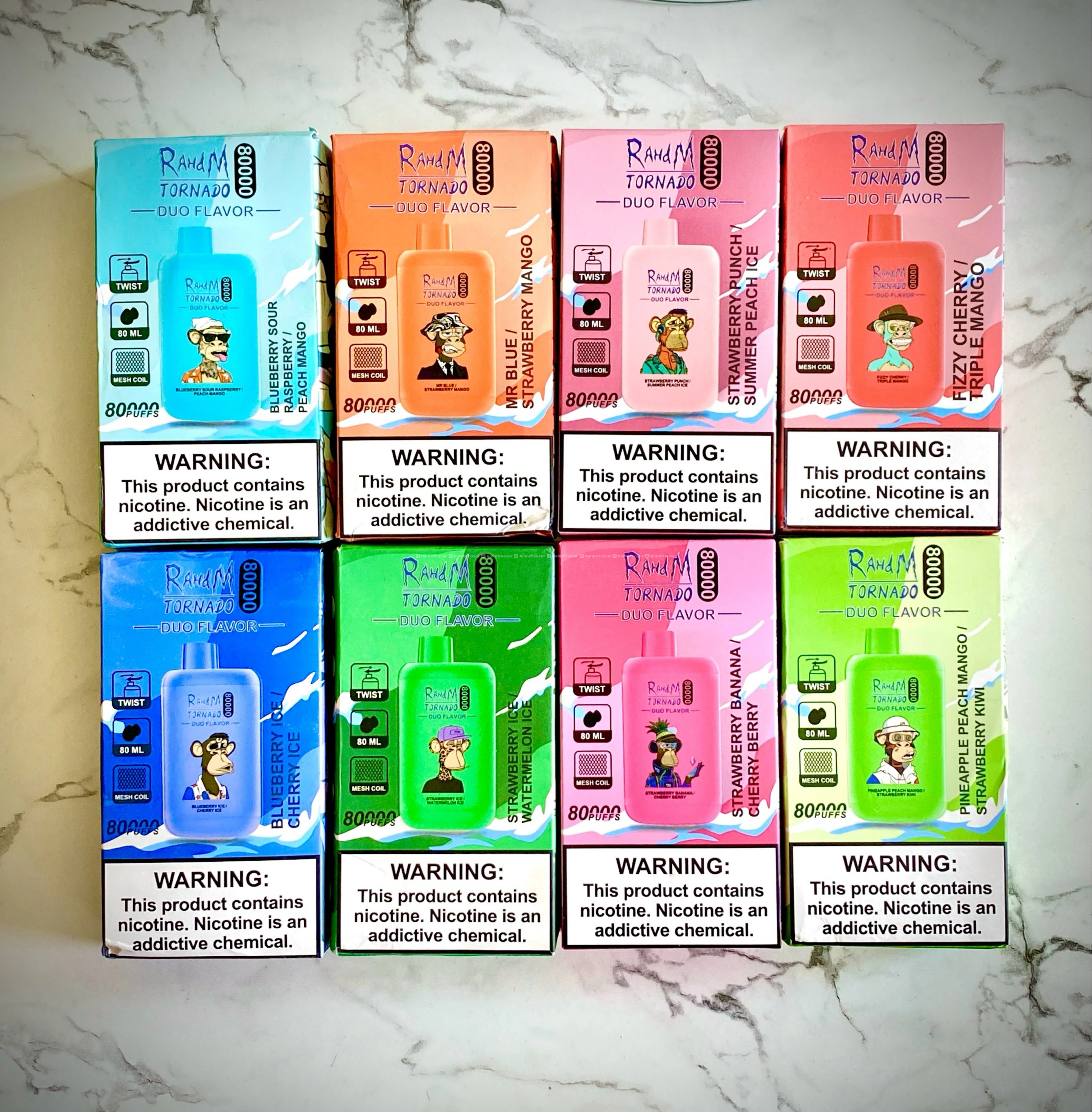 Tornado duo flavor 80k puffs disposable vape