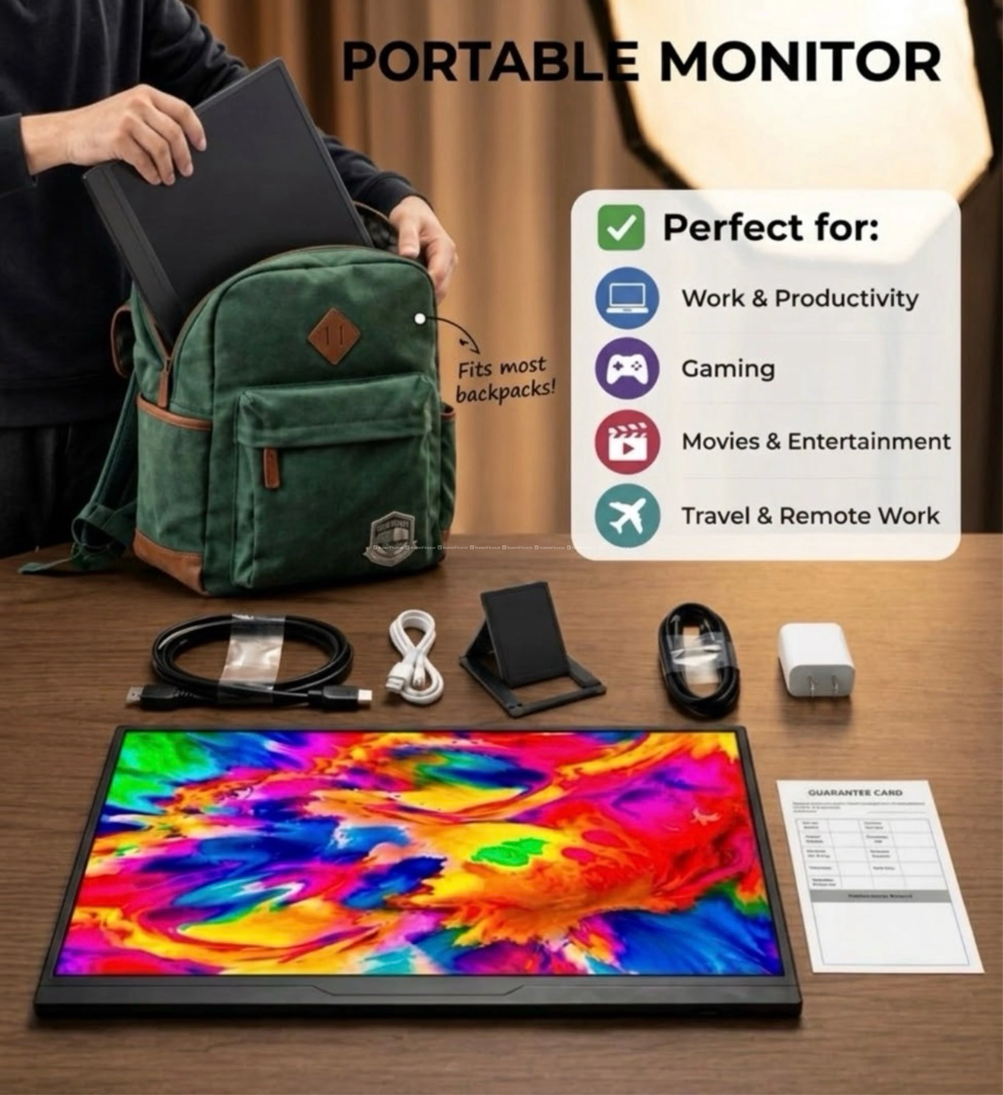 🔥Slim Portable Monitor| FHD 1080P| 60Hz | IPS