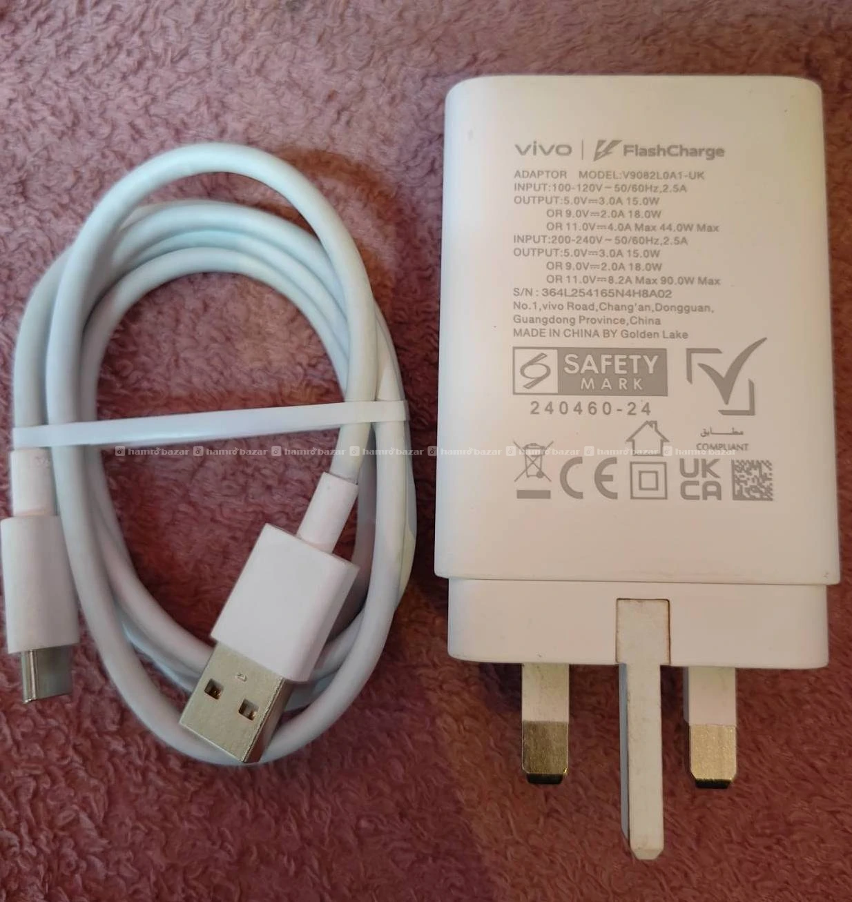 Vivo 90w Original charger with cable