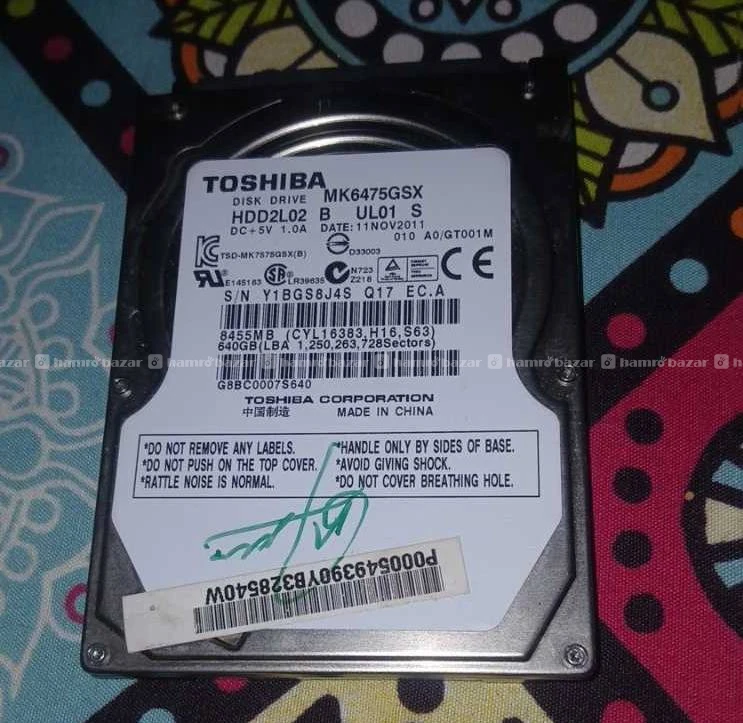 Computer For Digital Post Buy Toshiba 640GB Laptop HDD for Sale SATA Hard Drive in Nepal - Hamrobazar