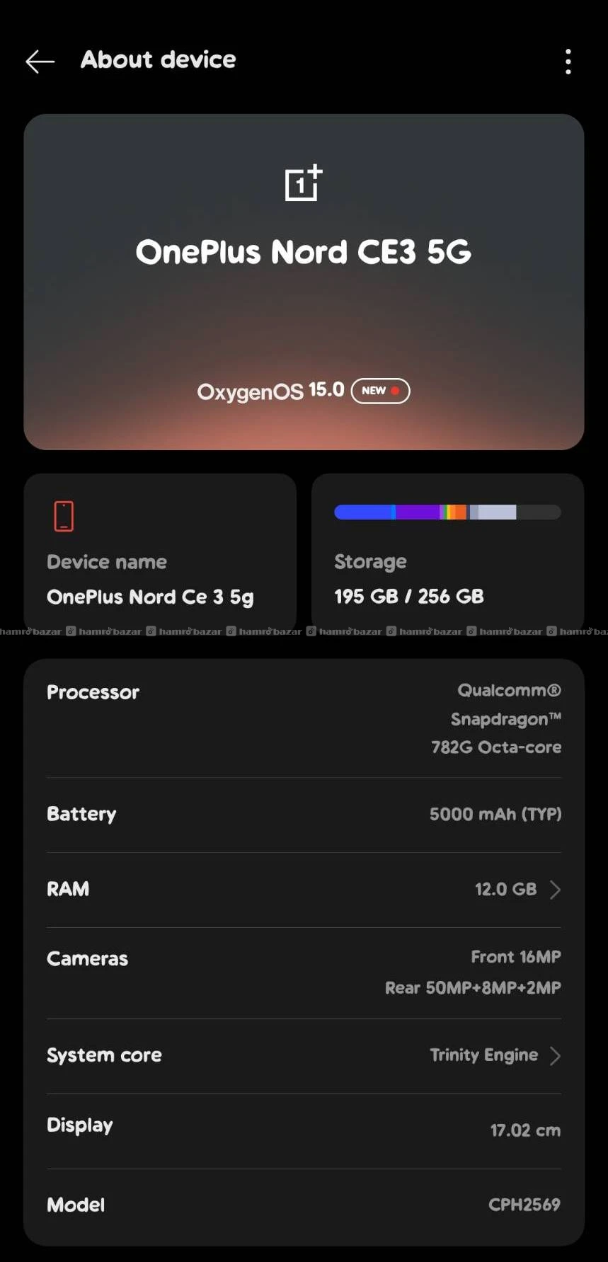 OnePlus Nord CE 3 5G (12GB RAM / 256GB Storage) 3