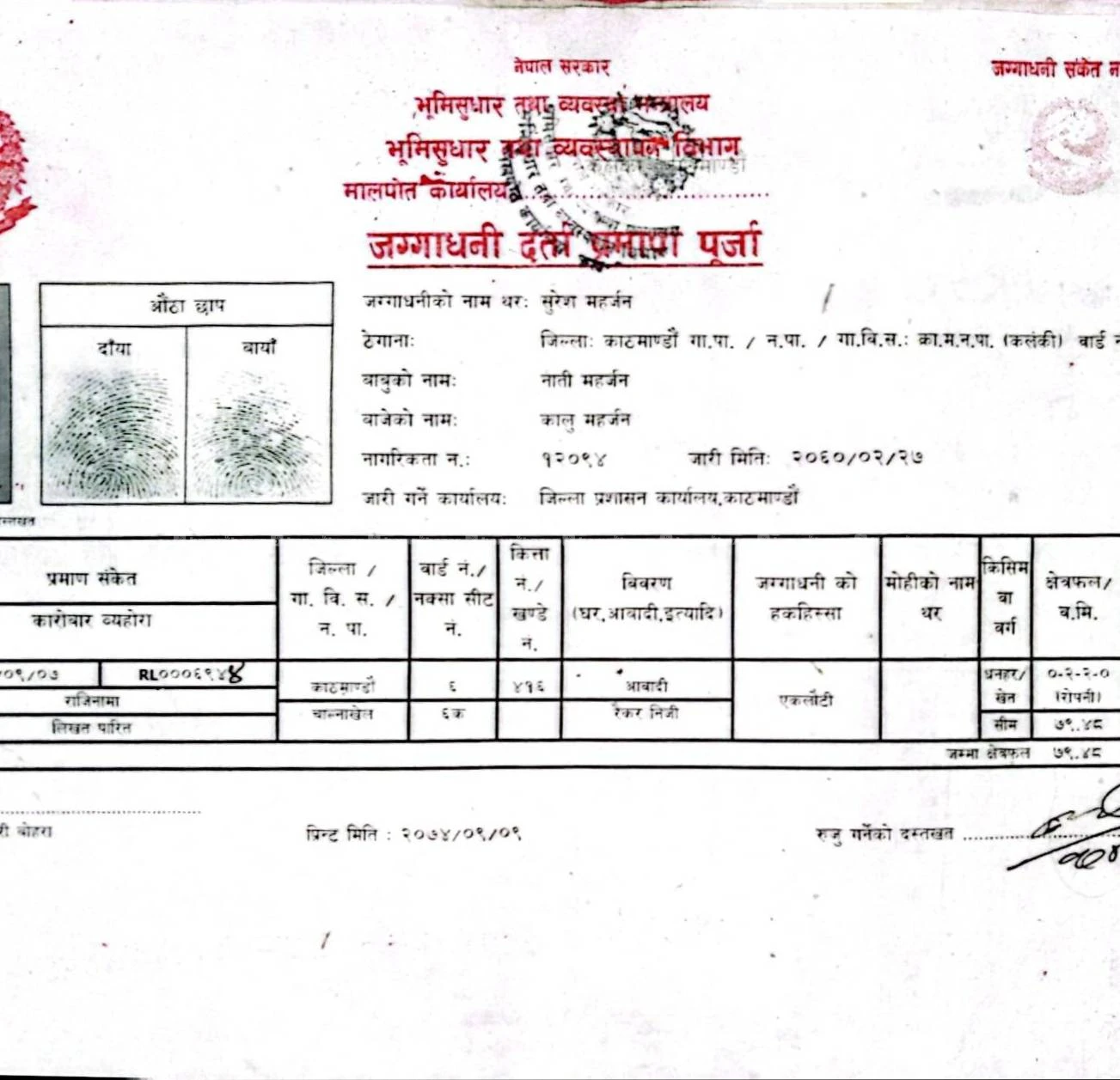 Land sales at Chalnakhel Hiway to 30m Dis 0.4.2.2
