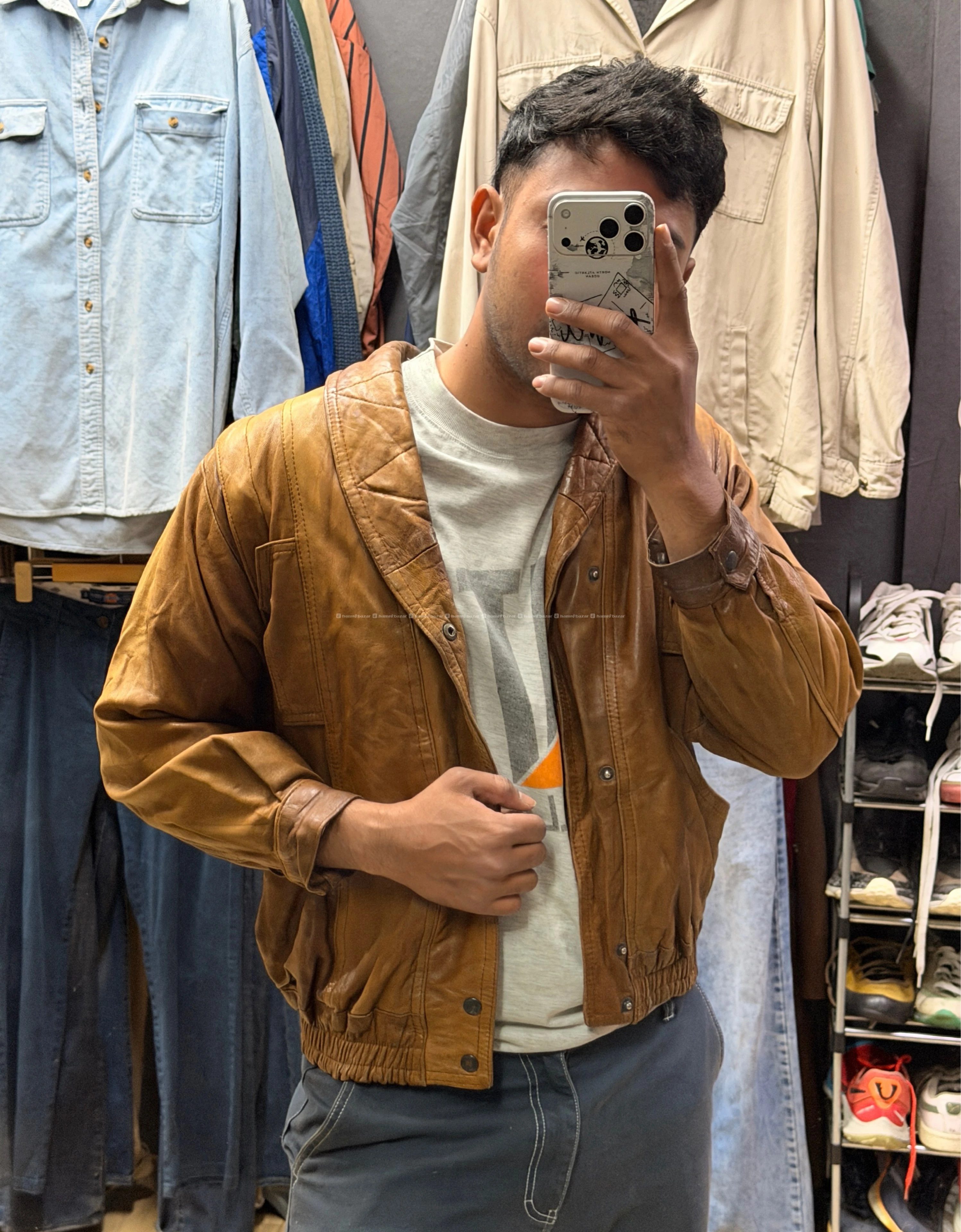 VINTAGE CHARLAET 90’s GENUINE LEATHER JACKET