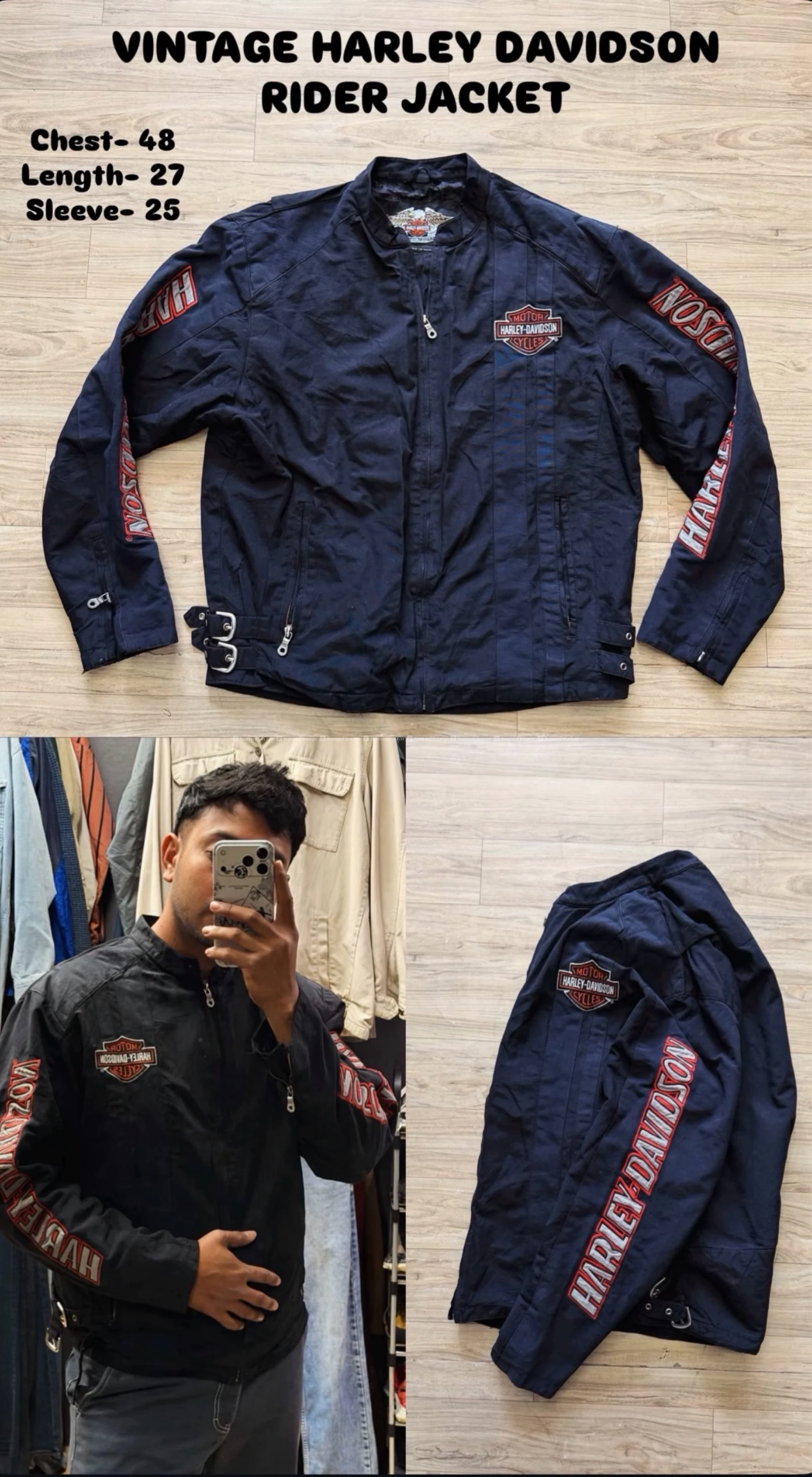 VINTAGE HARLEY DAVIDSON MOTO JACKET 🧥 3