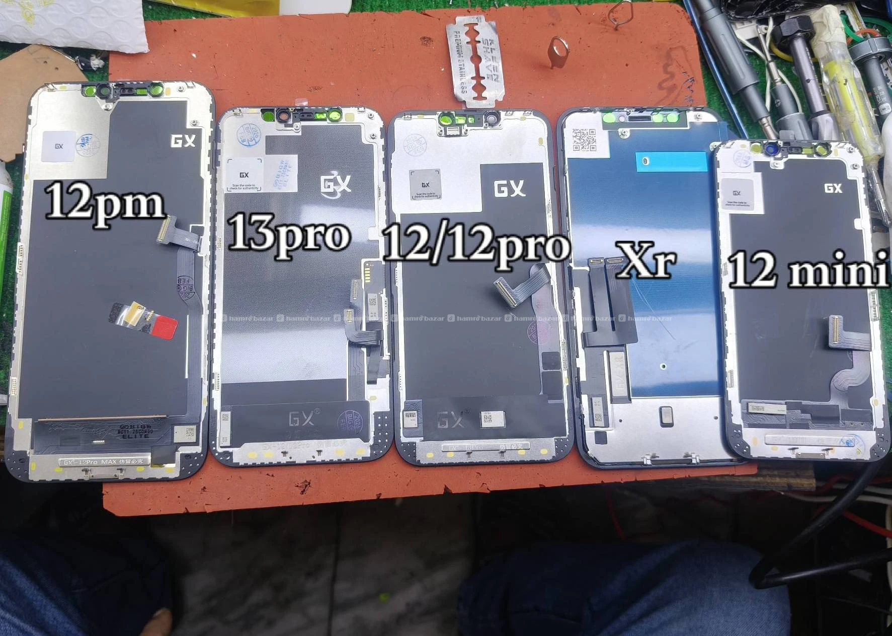 Iphone Xr,12,12mini,12pm, 13pro ko oled display x